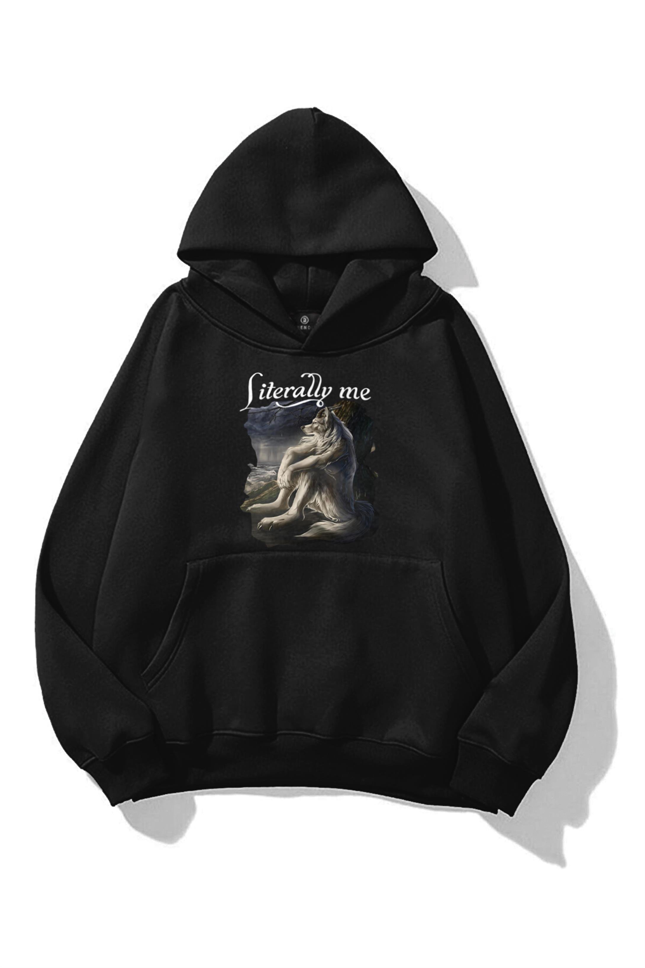 Unisex Literally Me Sweatshirt Siyah
