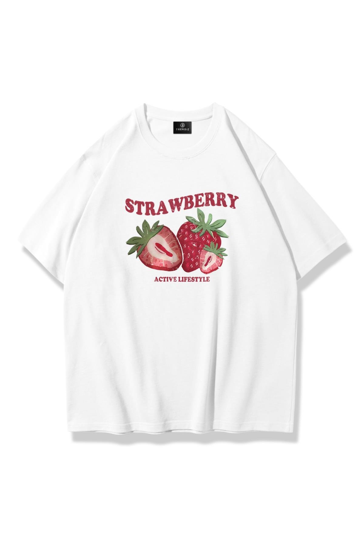 Kadın Strawberry Active Lifestyle Tshirt Beyaz