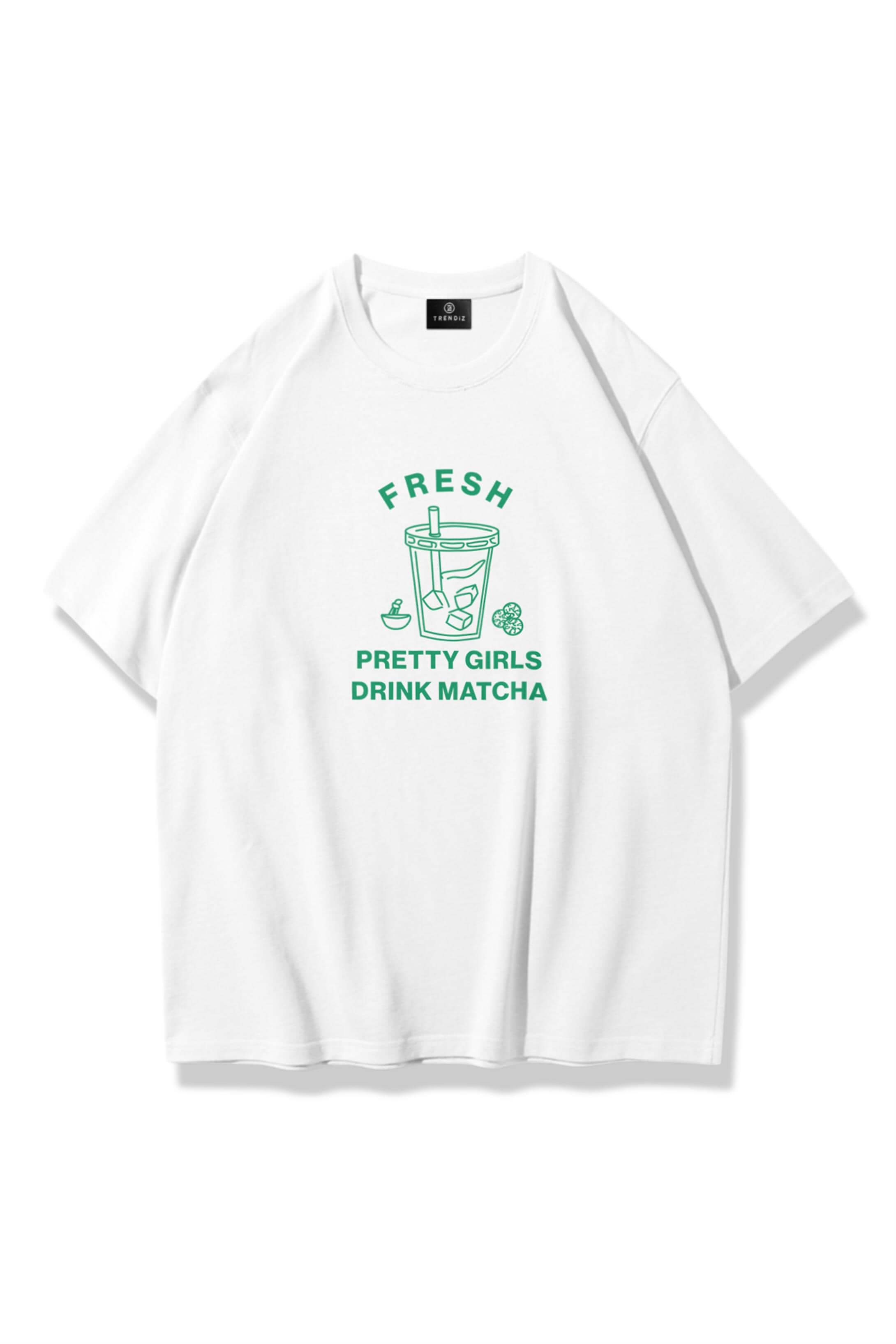 Kadın Fresh Matcha Tshirt Beyaz