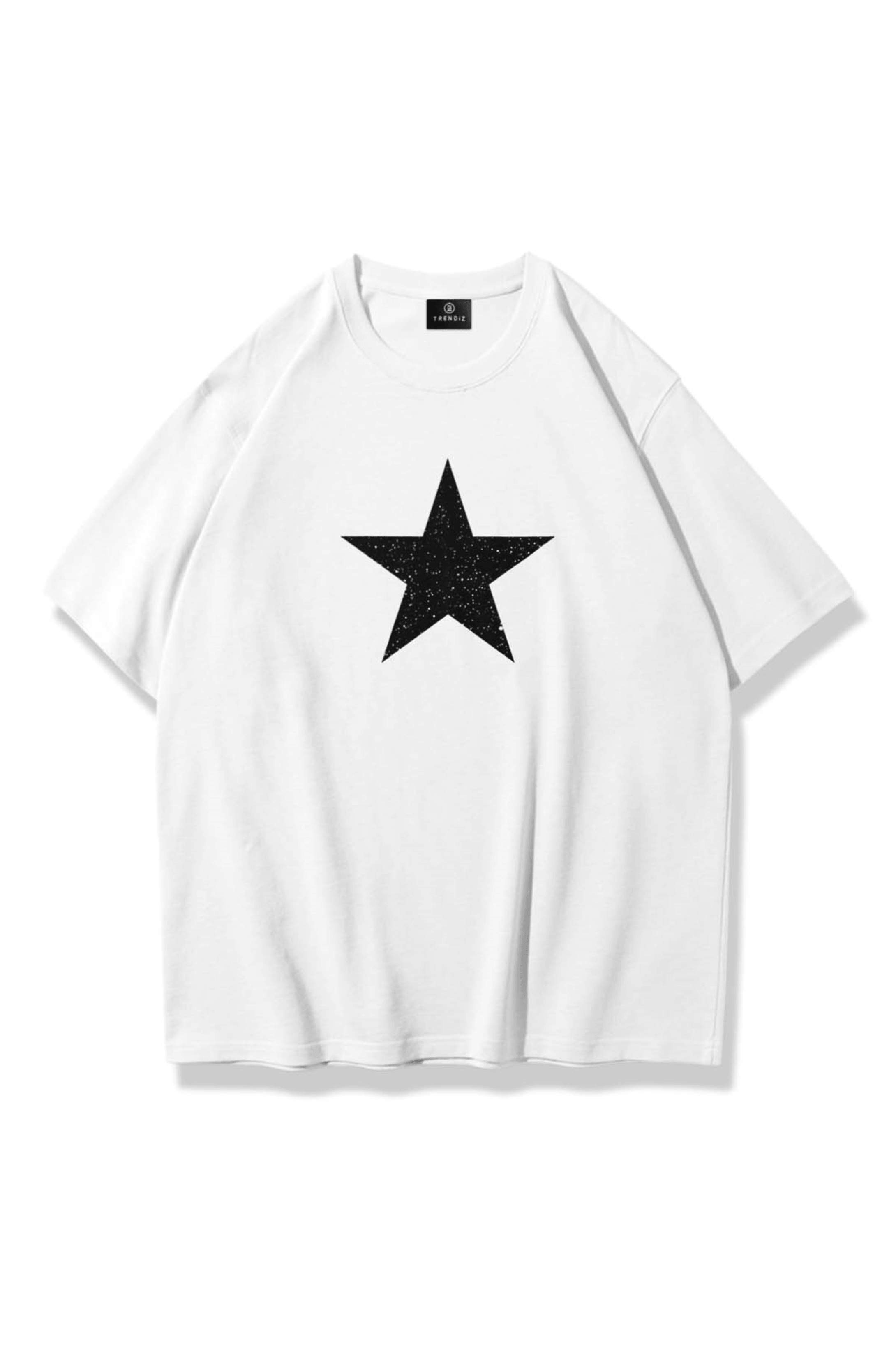 Unisex Star Night Tshirt Beyaz