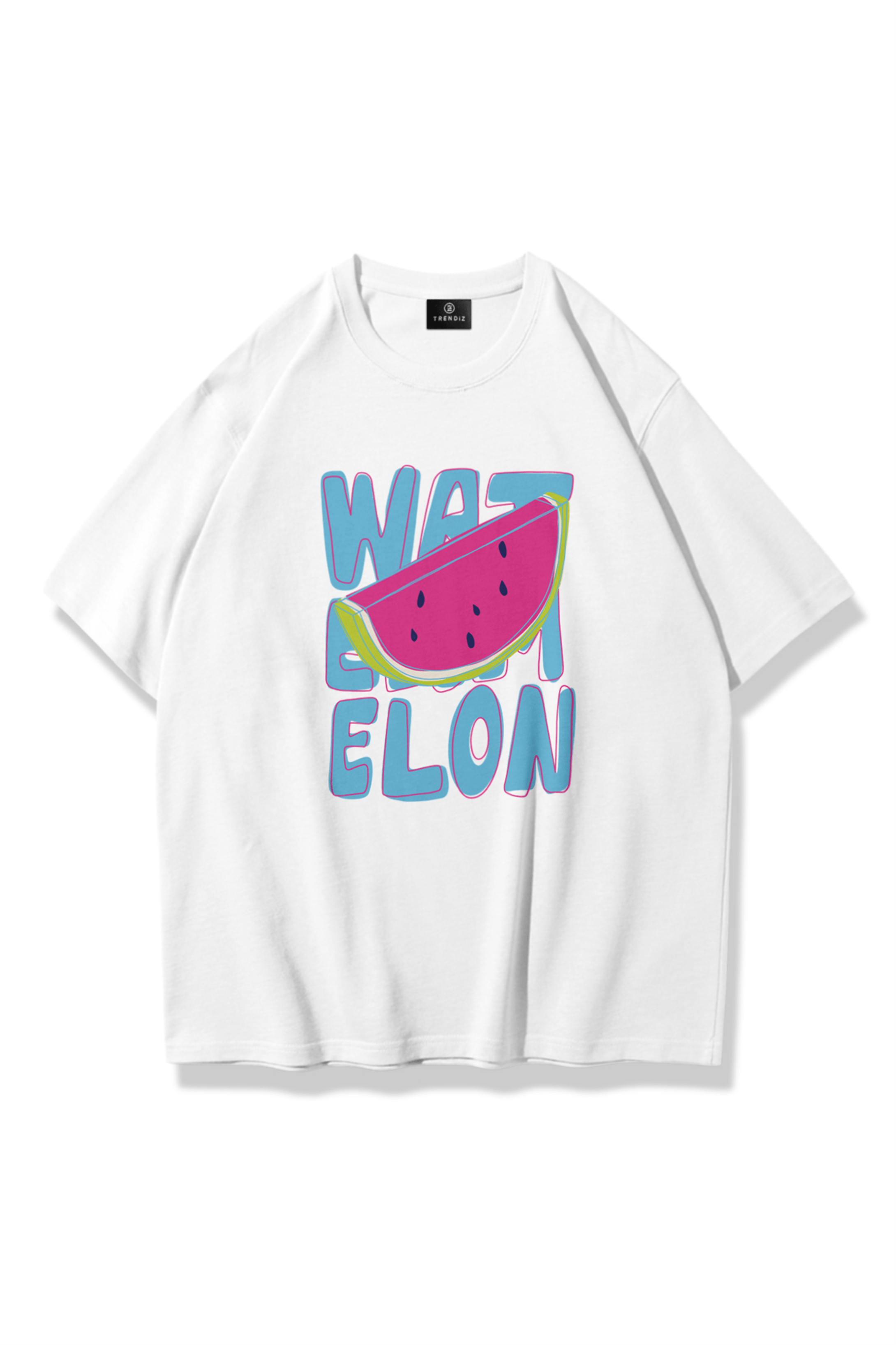Unisex Watermelon Tshirt Beyaz