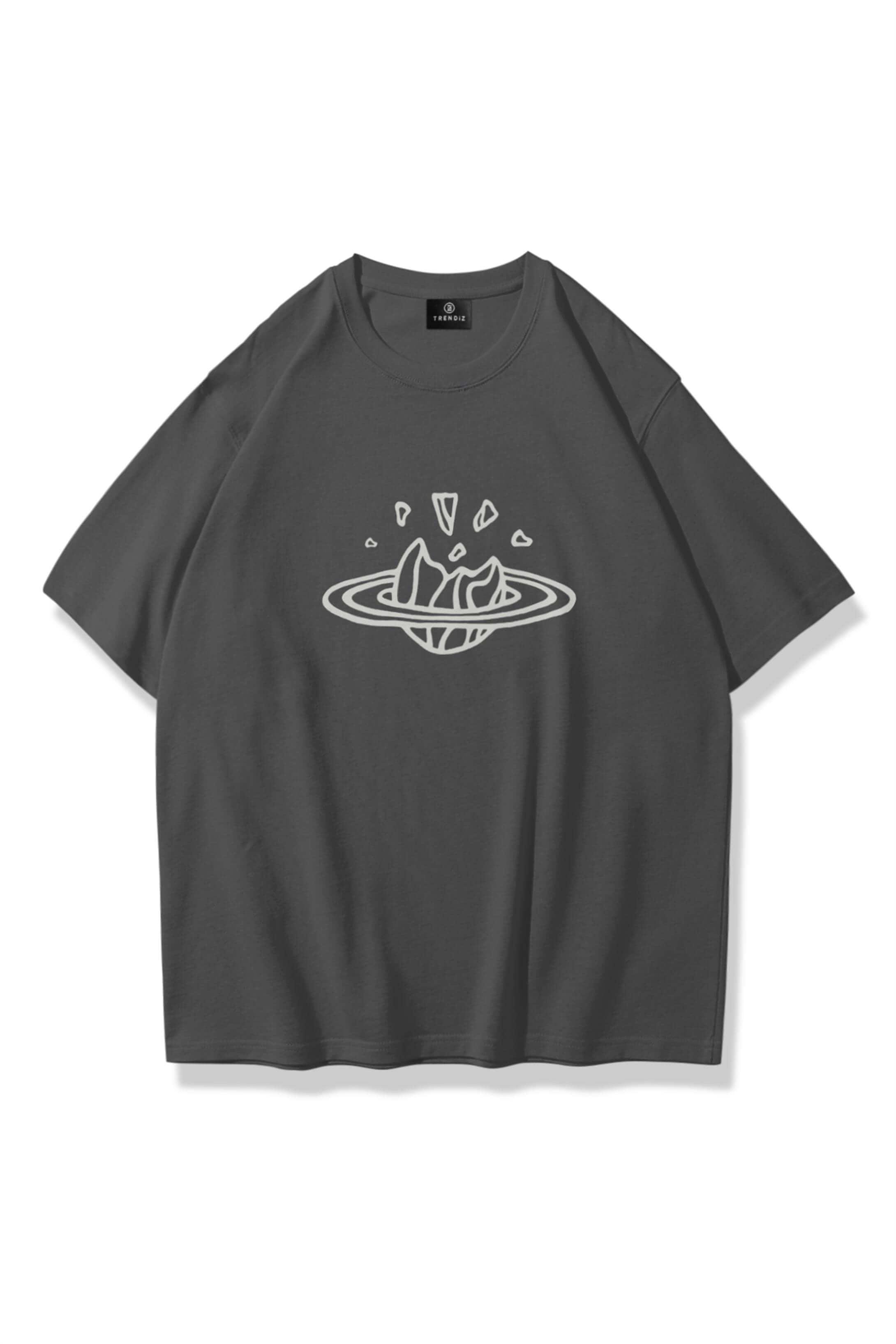 Unisex Outer Space Tshirt Antrasit