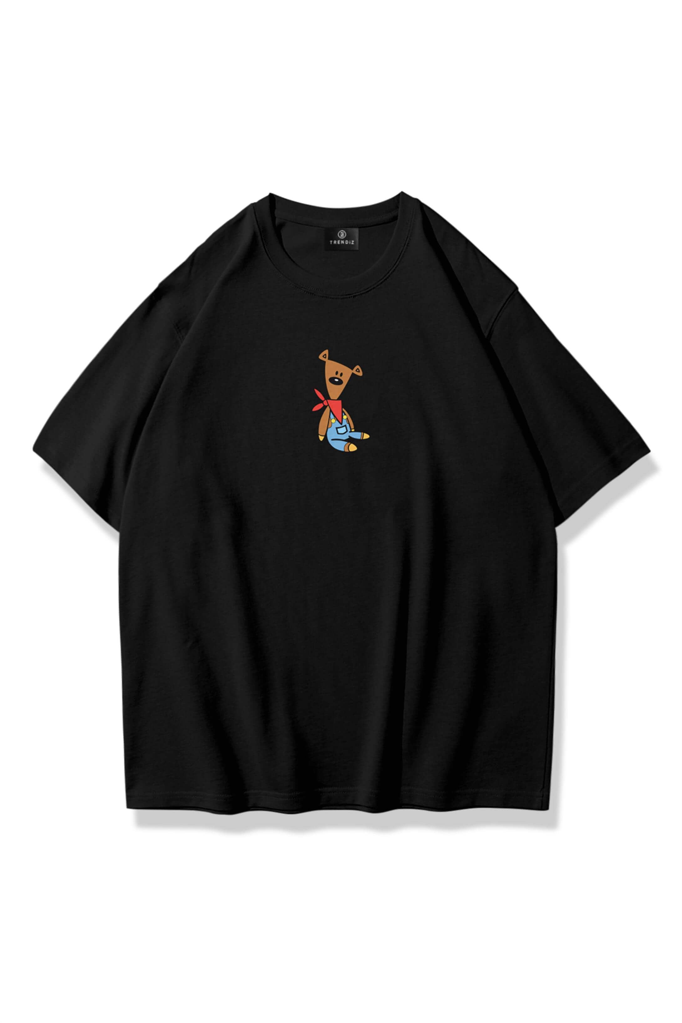 Unisex Mr Bean Teddy Tshirt Siyah