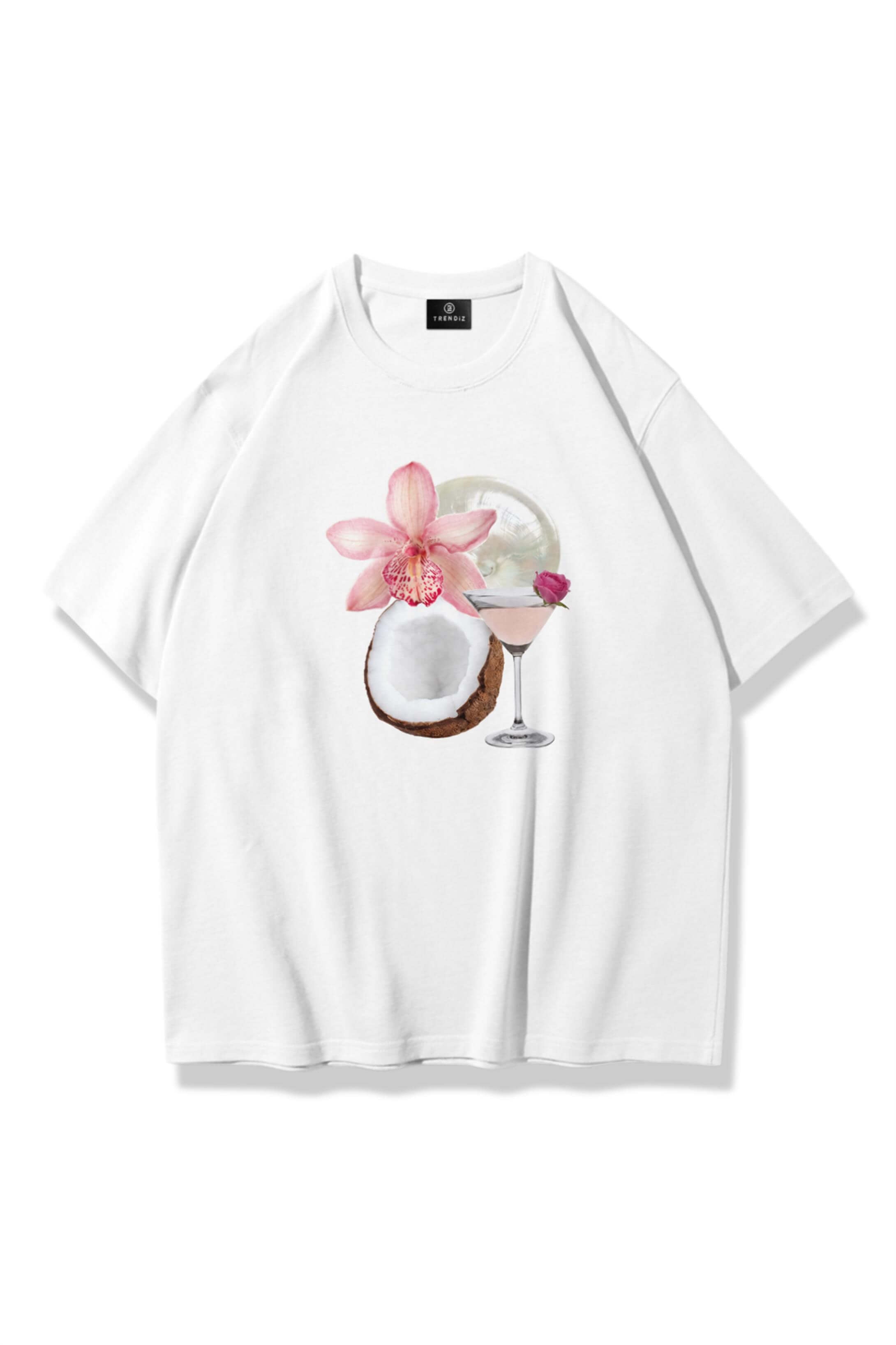 Kadın Coconut Cocktail Tshirt Beyaz
