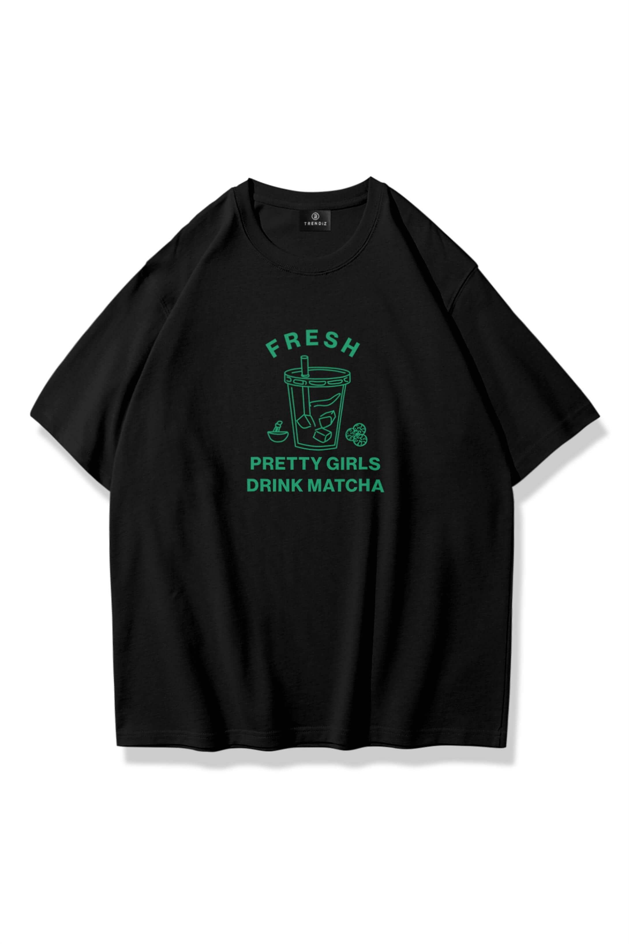 Kadın Fresh Matcha Tshirt Siyah