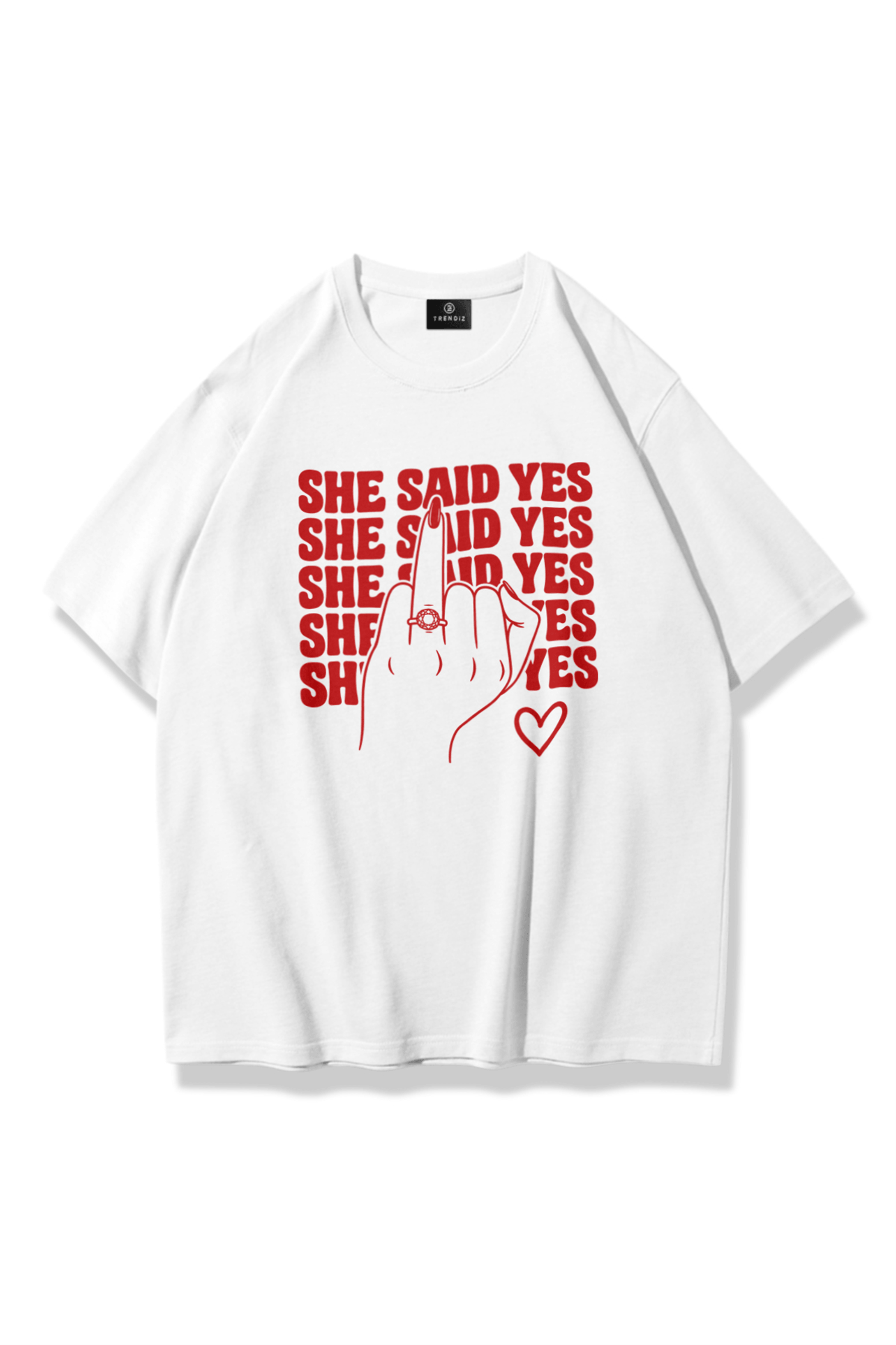 Kadın She Said Yes Tshirt Beyaz