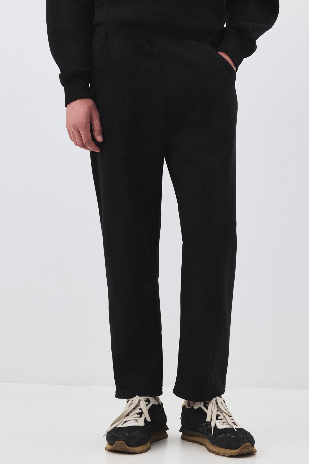 Erkek Premium Cep Detaylı Eşofman Altı Siyah 2033