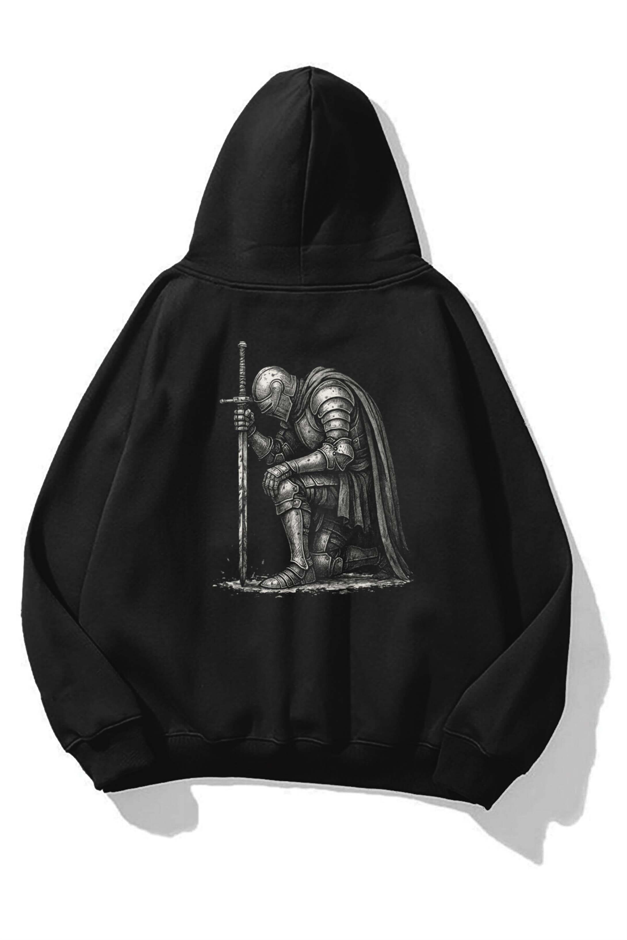 Unisex Cry Sword Sweatshirt Siyah