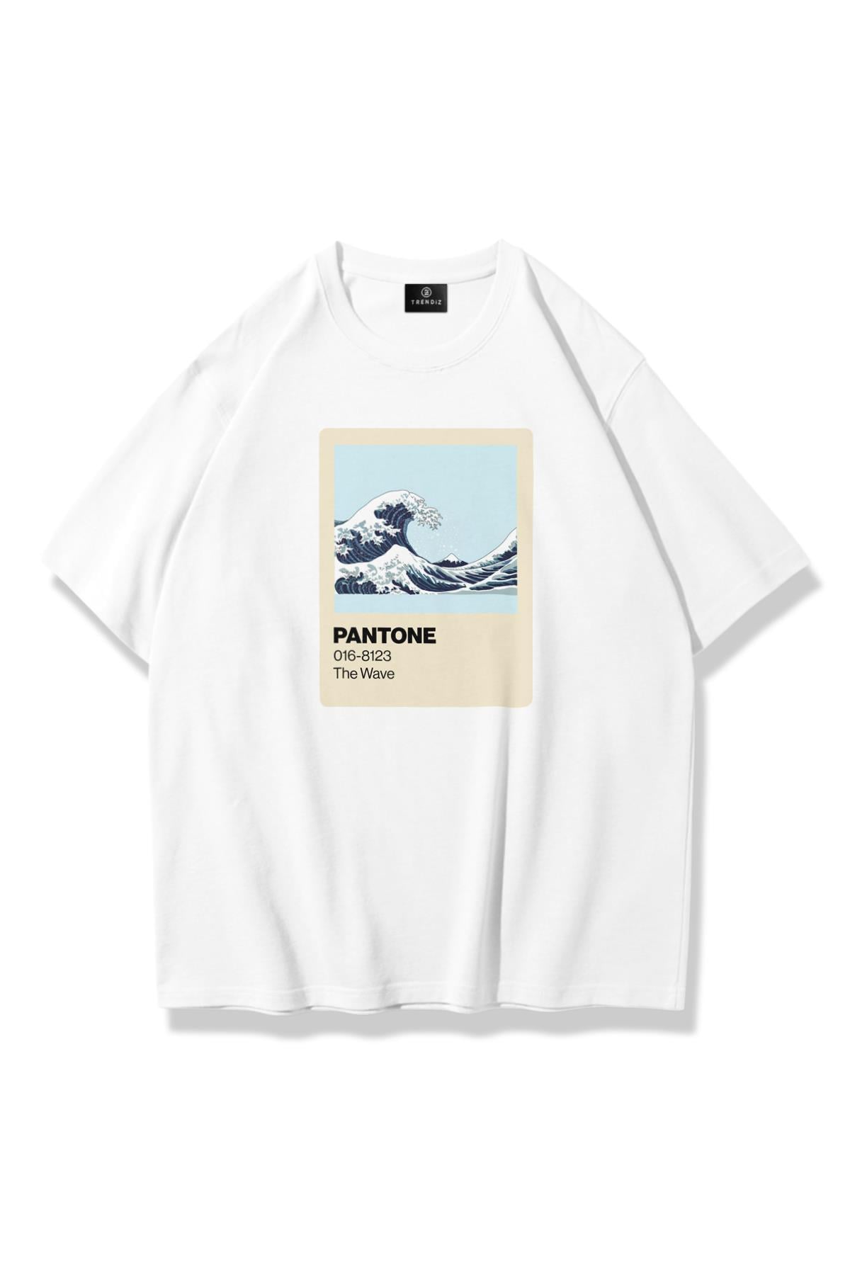 Kadın The Wave Pantone Tshirt Beyaz