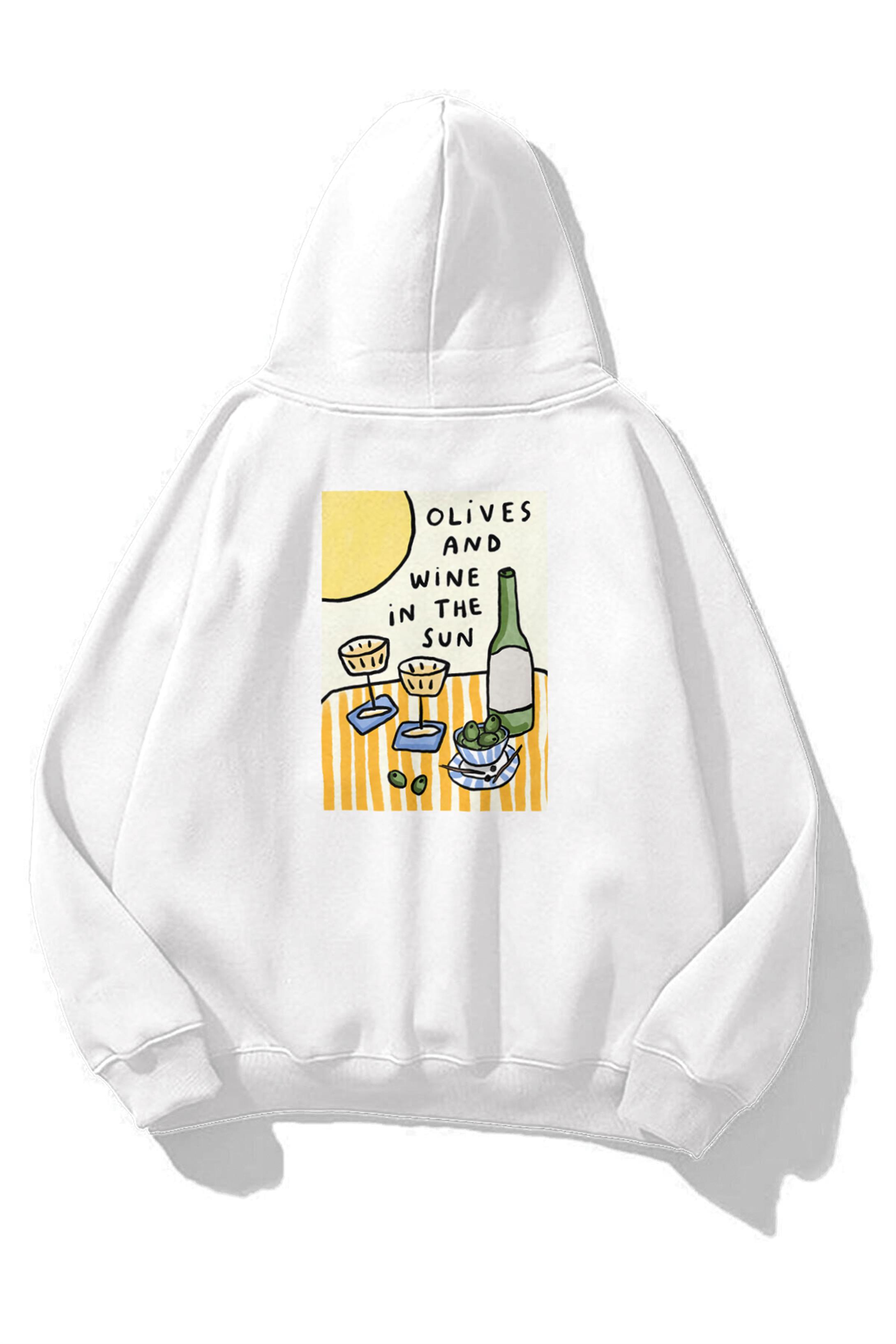 Kadın Olives and Wine Sweatshirt Beyaz