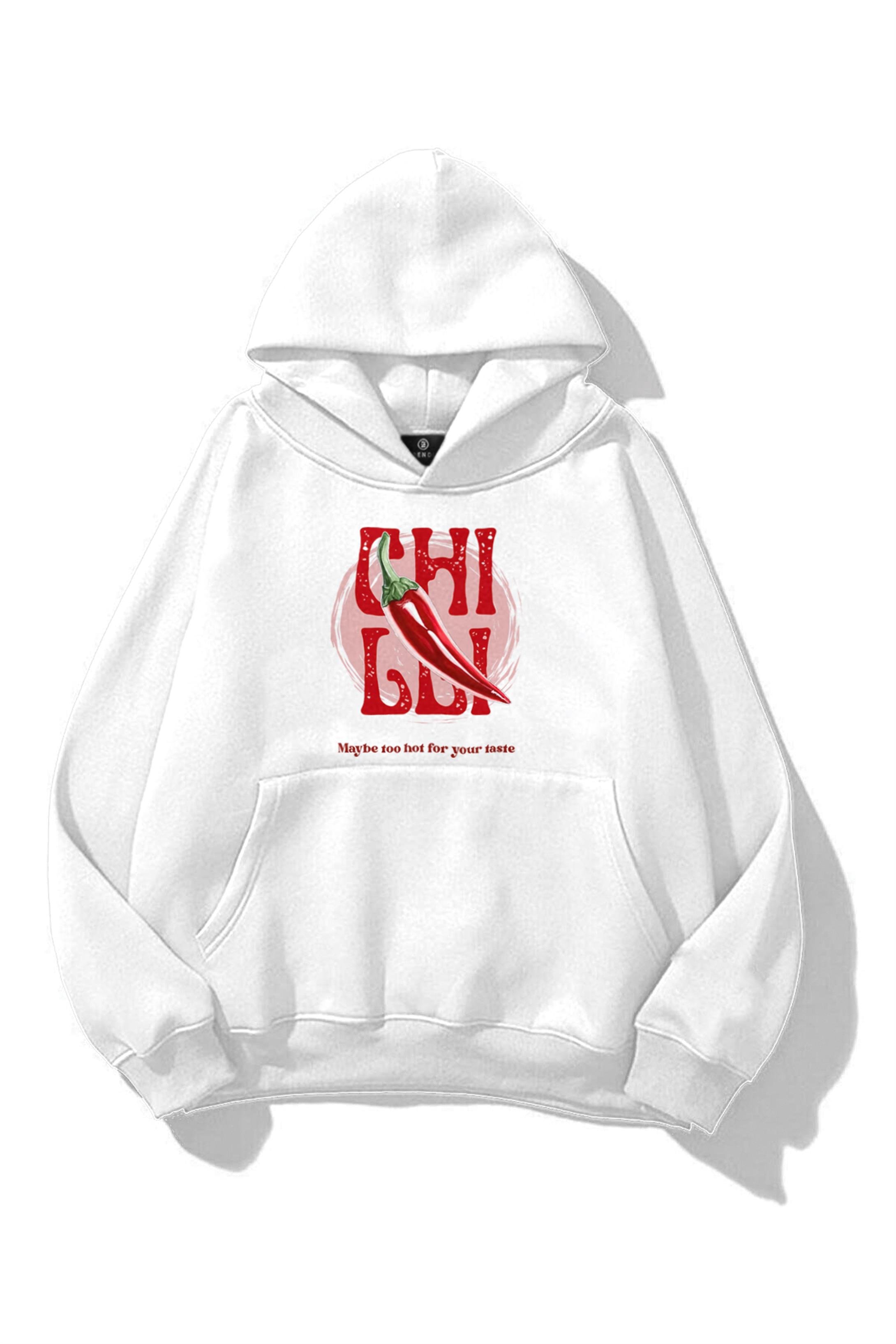 Unisex Chilli too Hot For Your Taste Sweatshirt Beyaz
