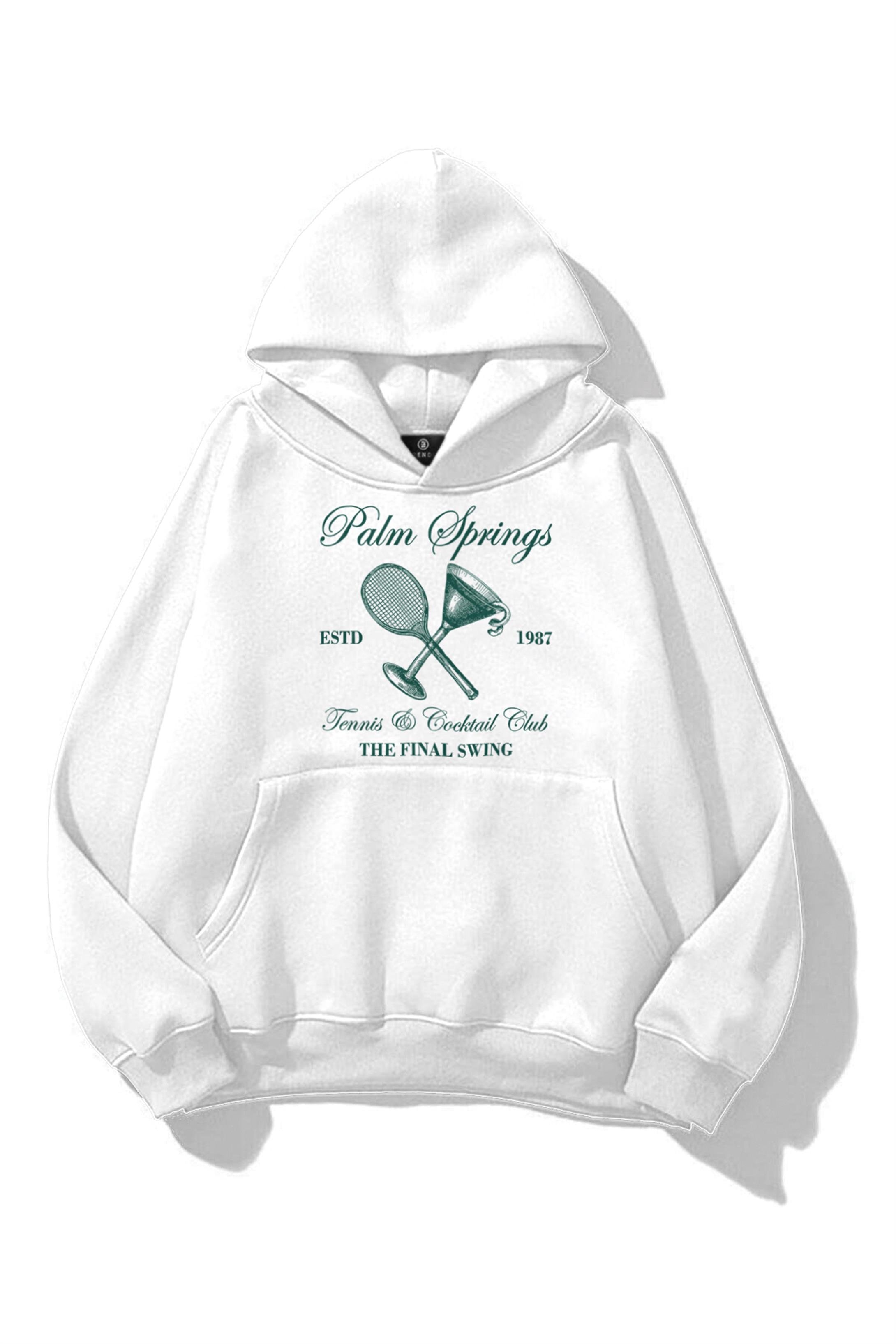 Unisex Palm Springs Sweatshirt Beyaz