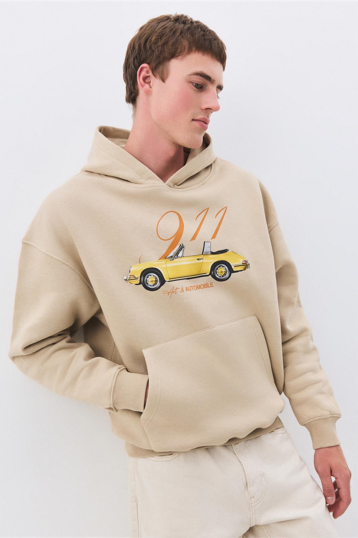Kadın 911 Art and Automobile Sweatshirt Taş