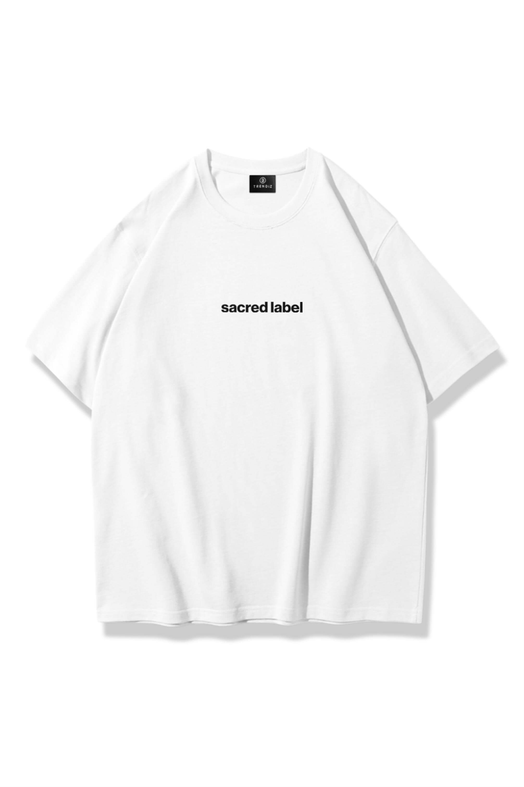 Unisex Sacred Label Tshirt Beyaz