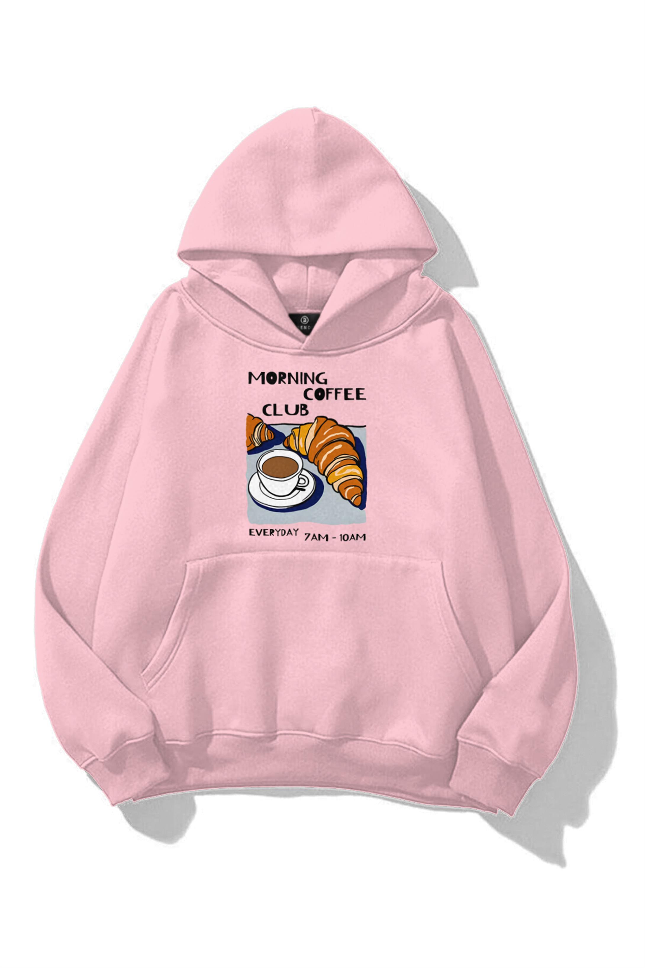 Unisex Morning Coffee Club Sweatshirt Pembe