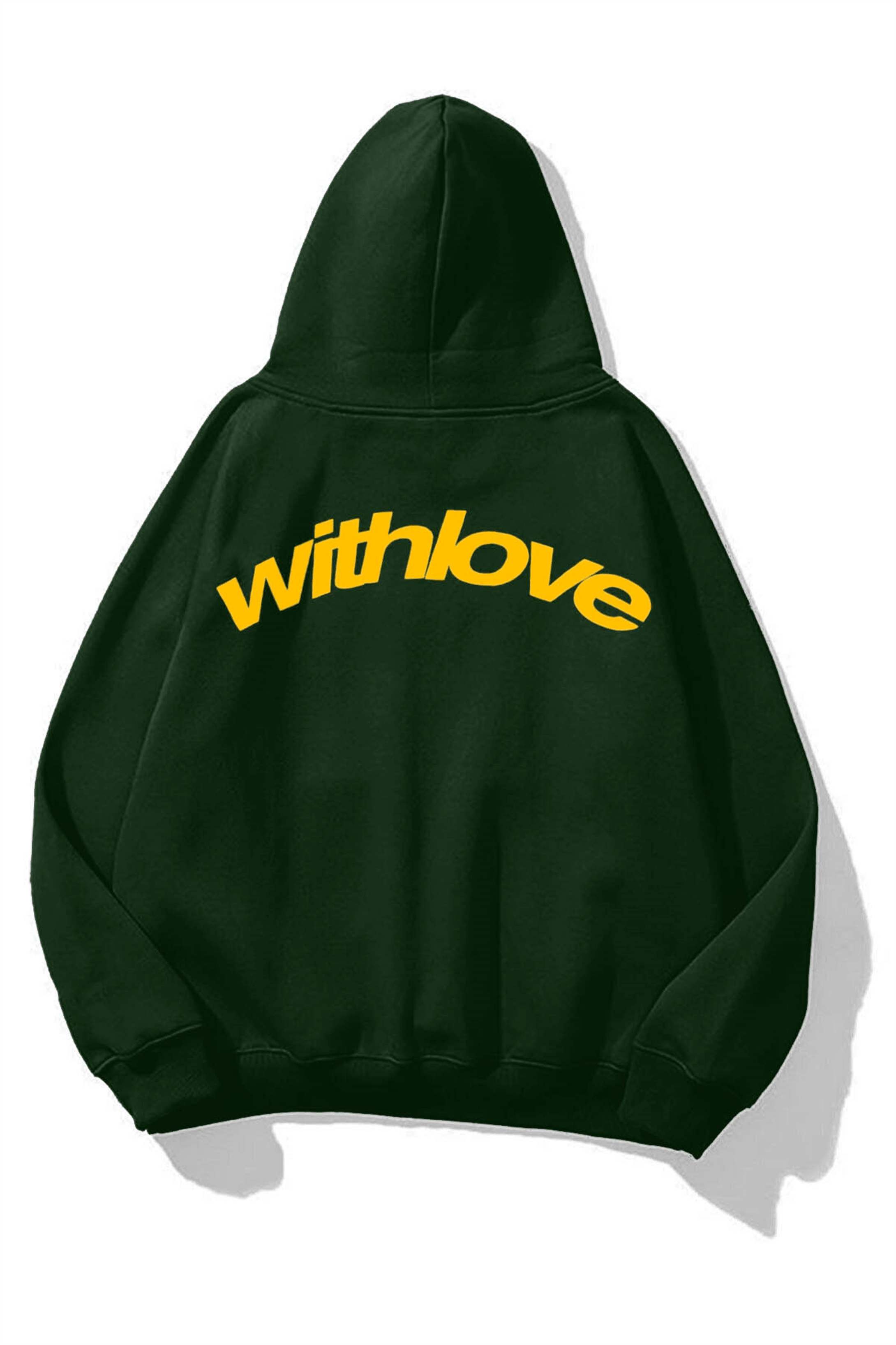 Unisex with Love Sweatshirt Neft Yeşili