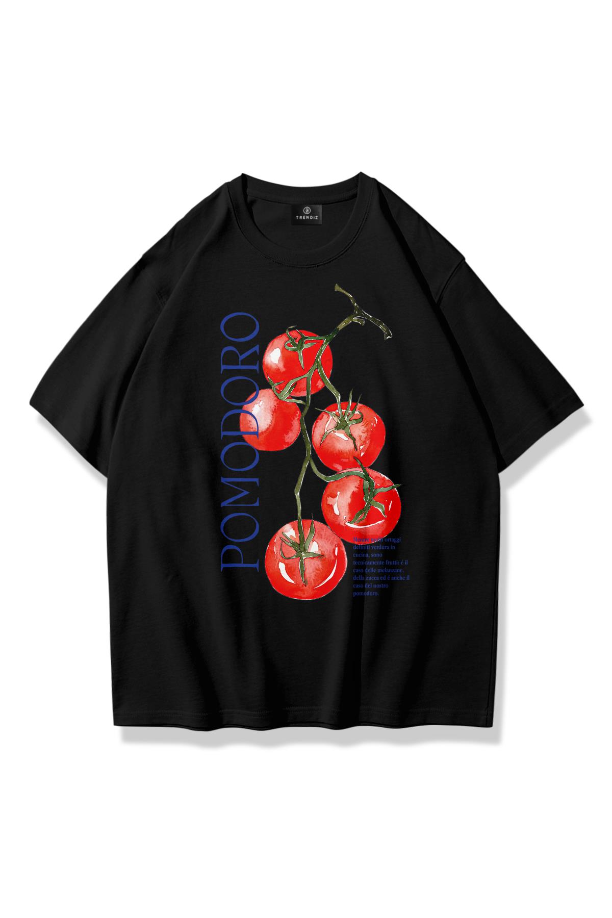 Unisex Pomodoro Tshirt Siyah