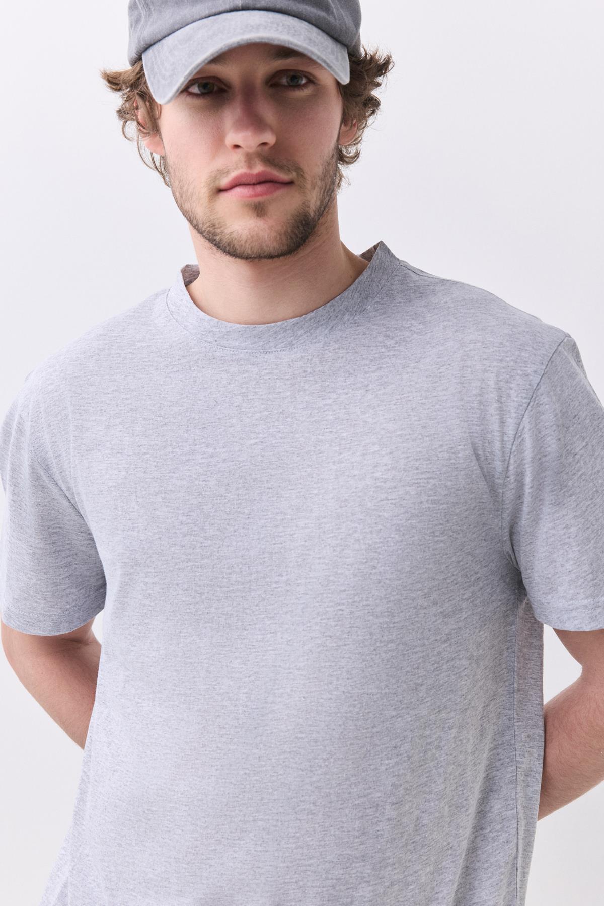 Erkek %100 Pamuk Basic Tshirt Grimelanj 2091