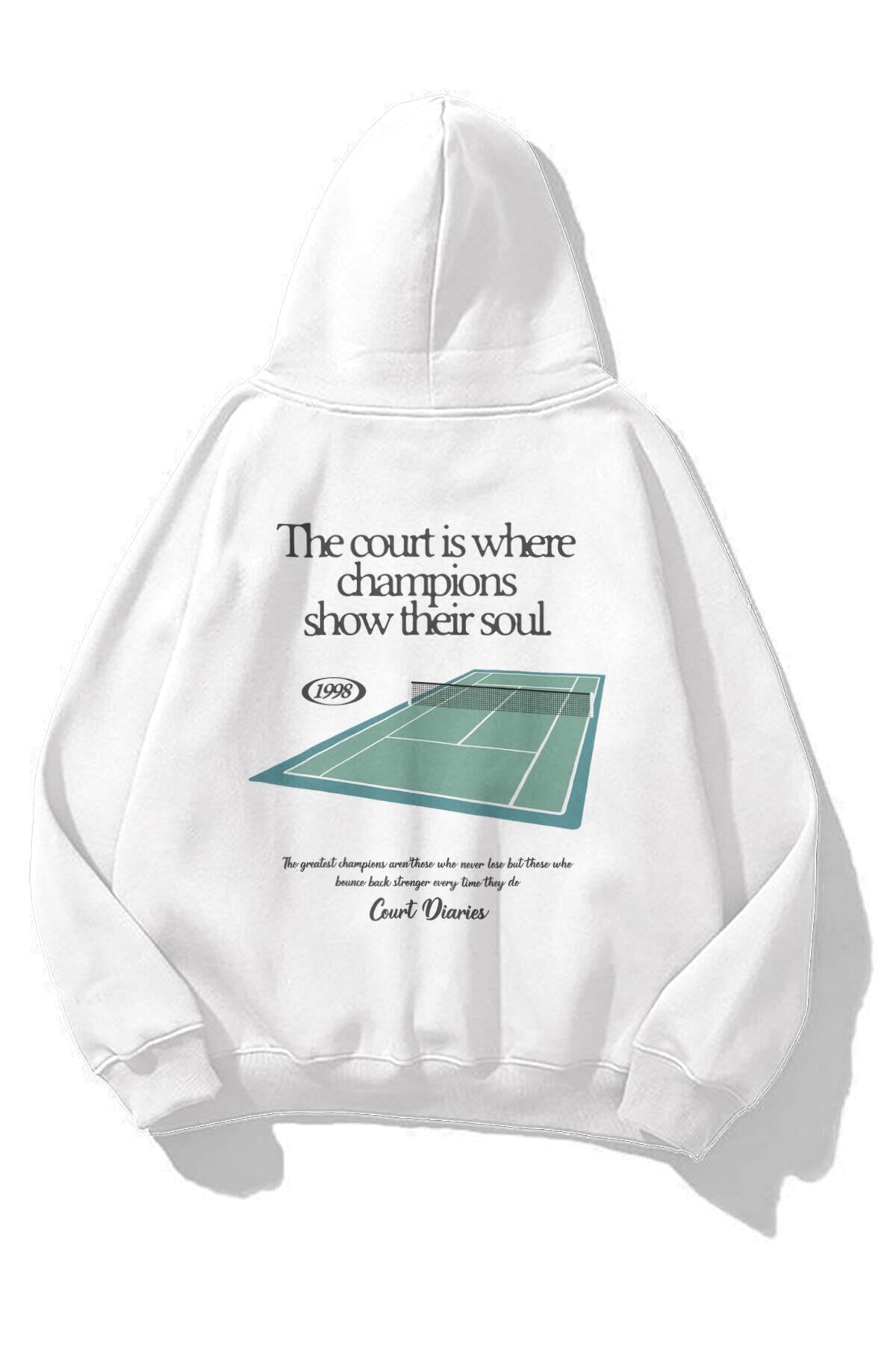 Kadın The Court Sweatshirt Beyaz