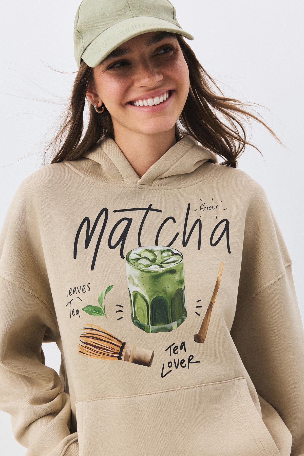 Unisex Matcha Sweatshirt Taş