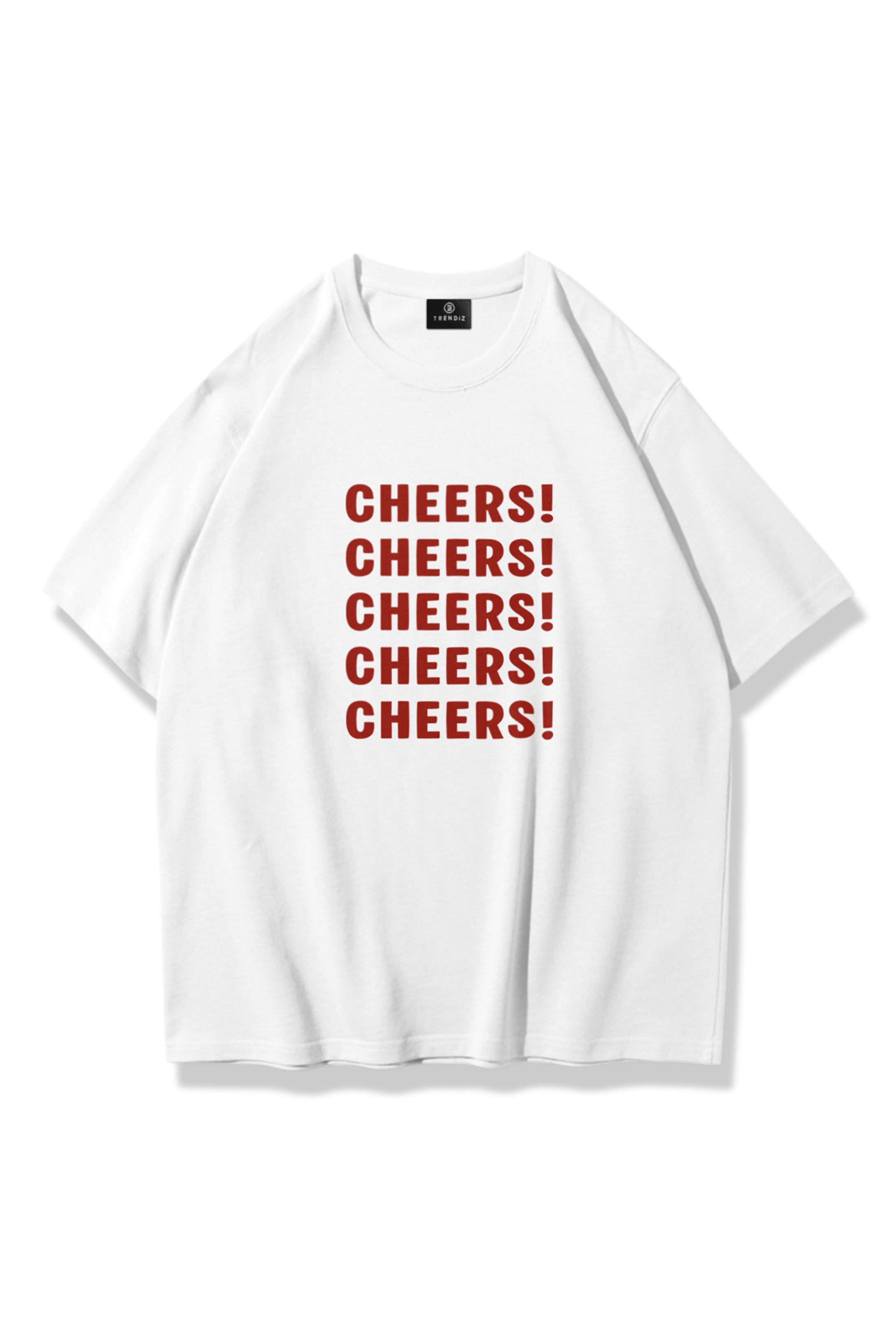 Unisex CHEERS! Tshirt Beyaz
