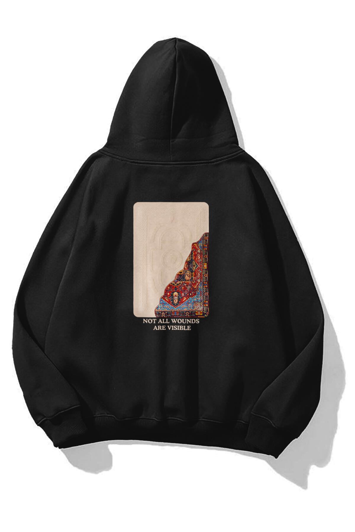 Unisex Not All Wounds Are Visible Sweatshirt Siyah