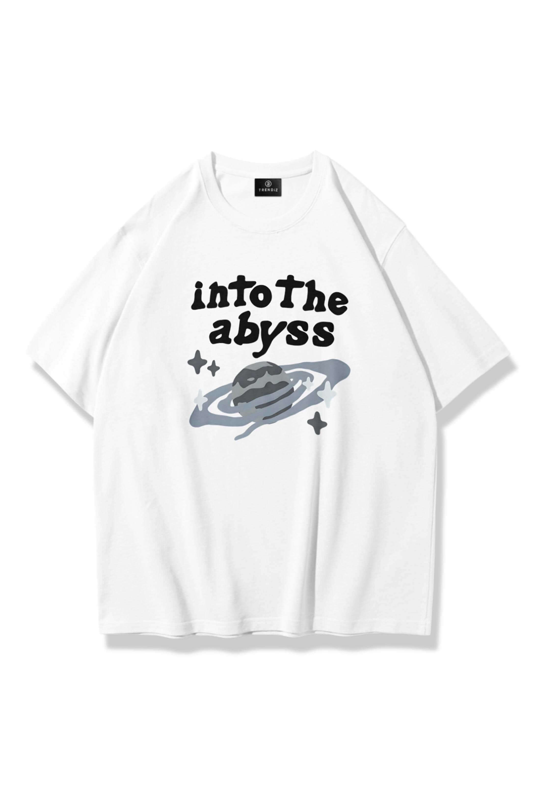 Unisex into the Abyss Tshirt Beyaz