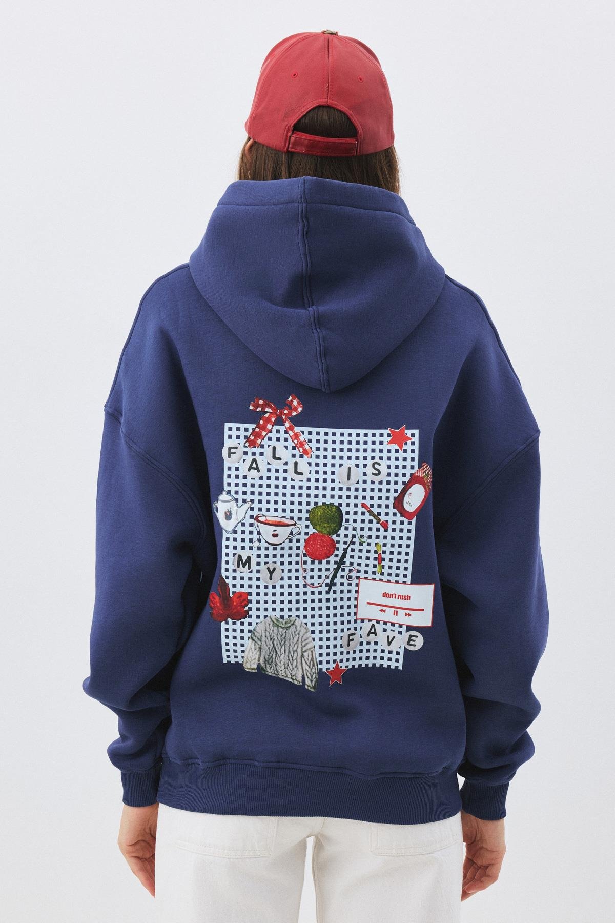 Kadın Fall is My Fave Sweatshirt İndigo