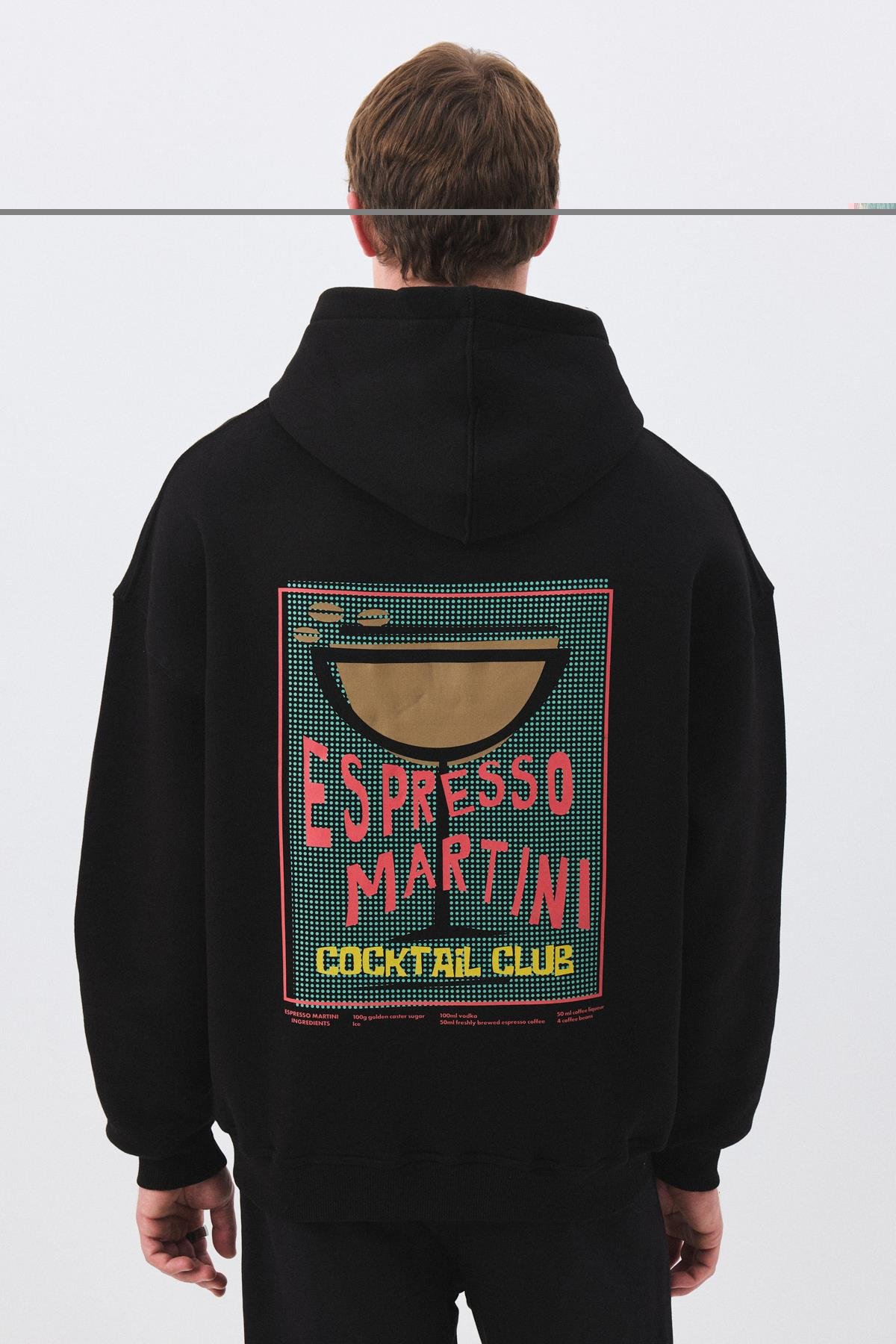 Unisex Espresso Martini Poster Sweatshirt Siyah