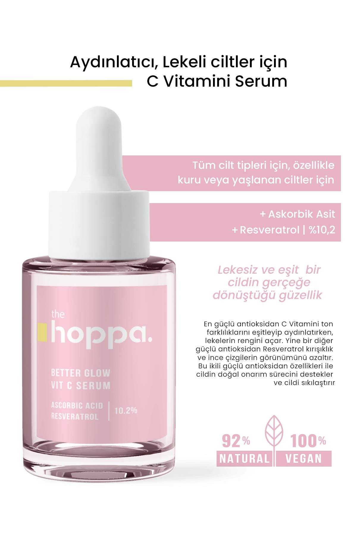 Aydınlatıcı, Lekeli Ciltler için C Vitamini Serum Askorbik Asit + Resveratrol | %10,2 - 30 ML