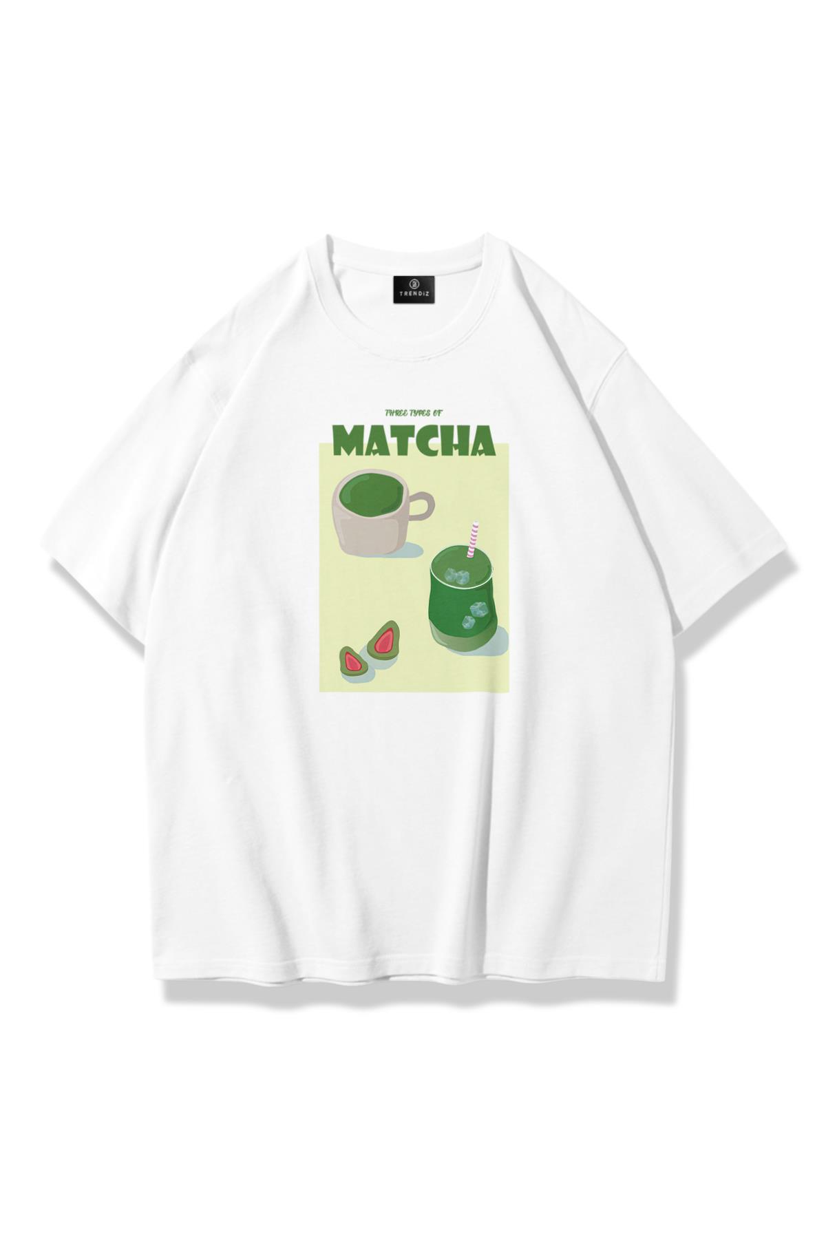 Kadın Three Types of Matcha Tshirt Beyaz
