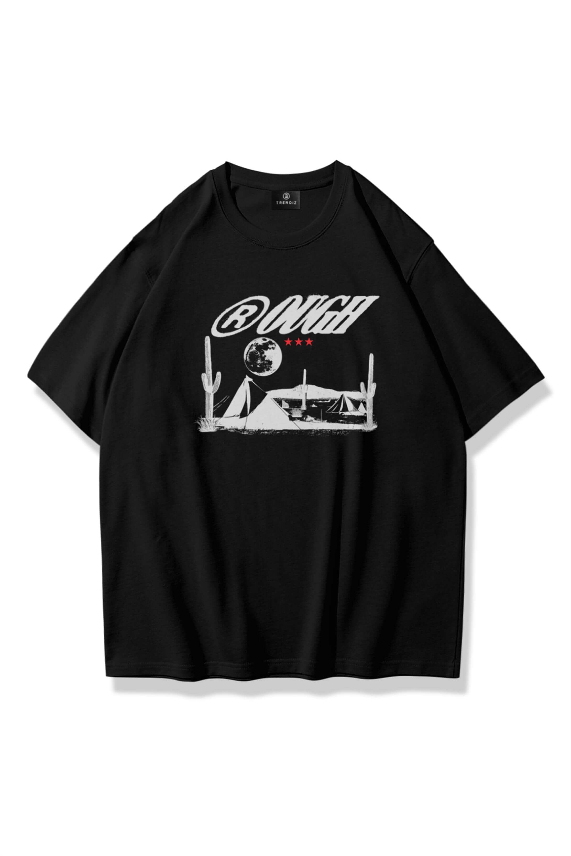Unisex Rough Desert Tshirt Siyah