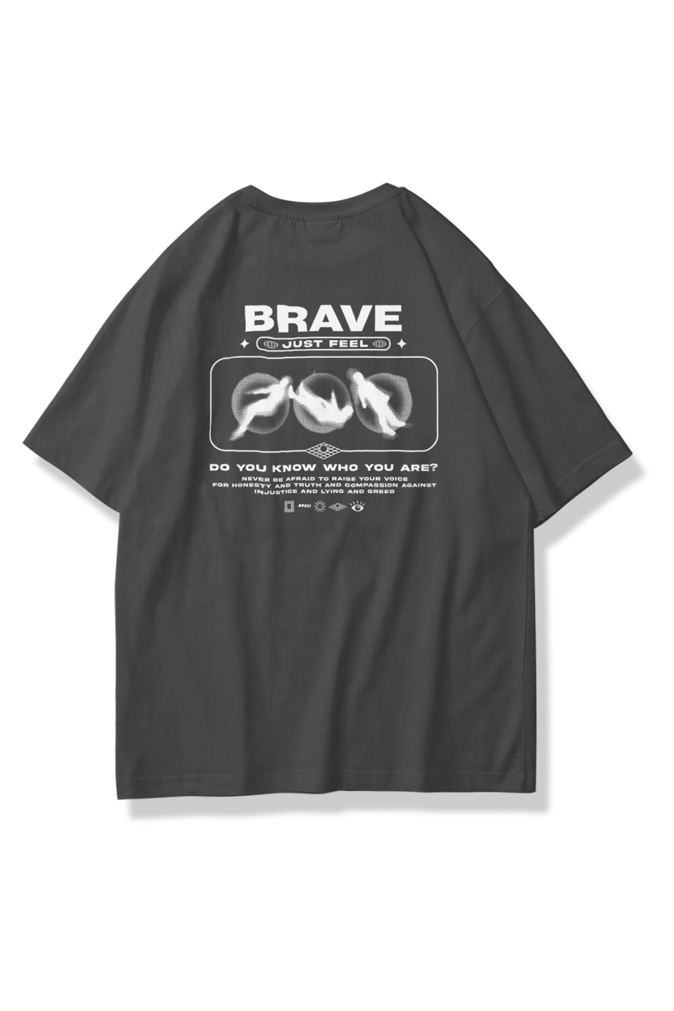 Unisex Brave Tshirt Antrasit 