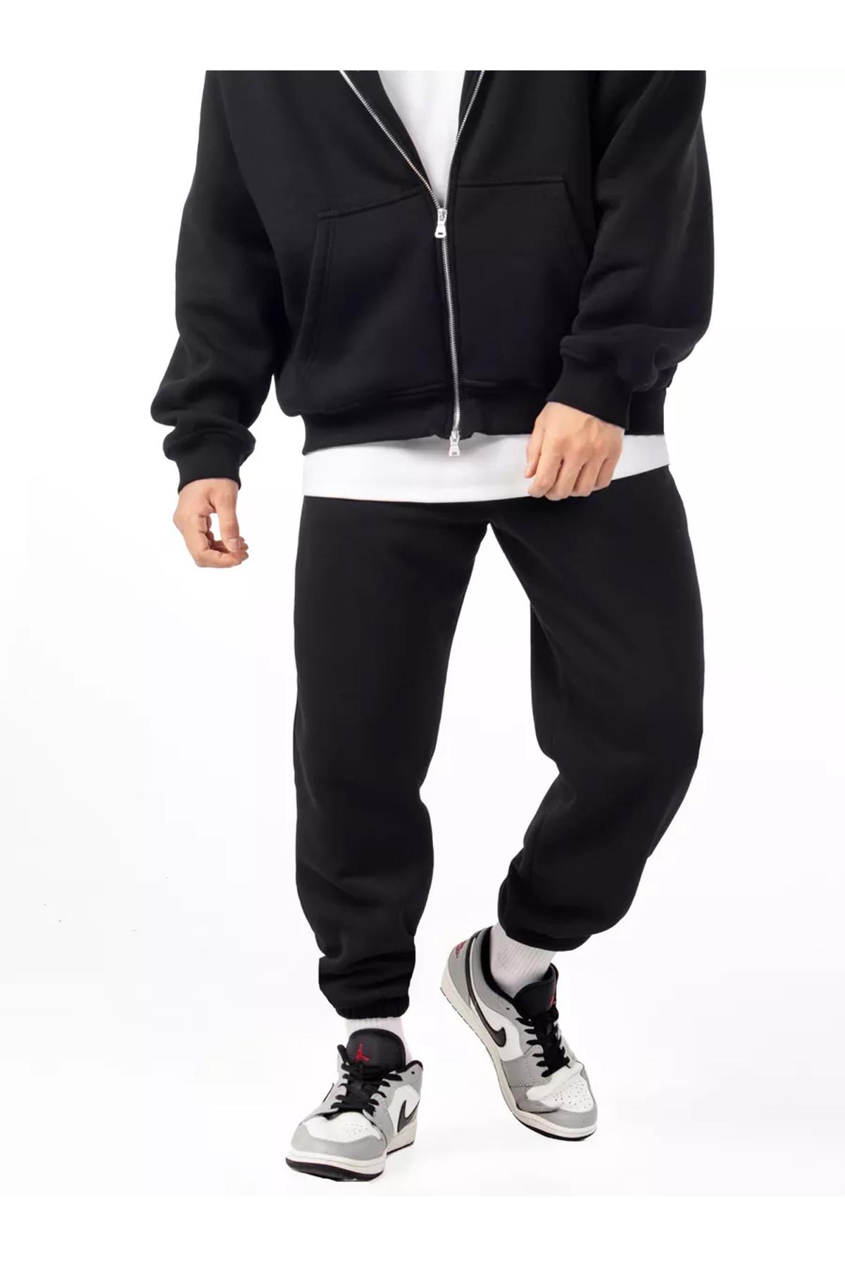 Unisex Rahat Kalıp Eşofman Altı Siyah 2065