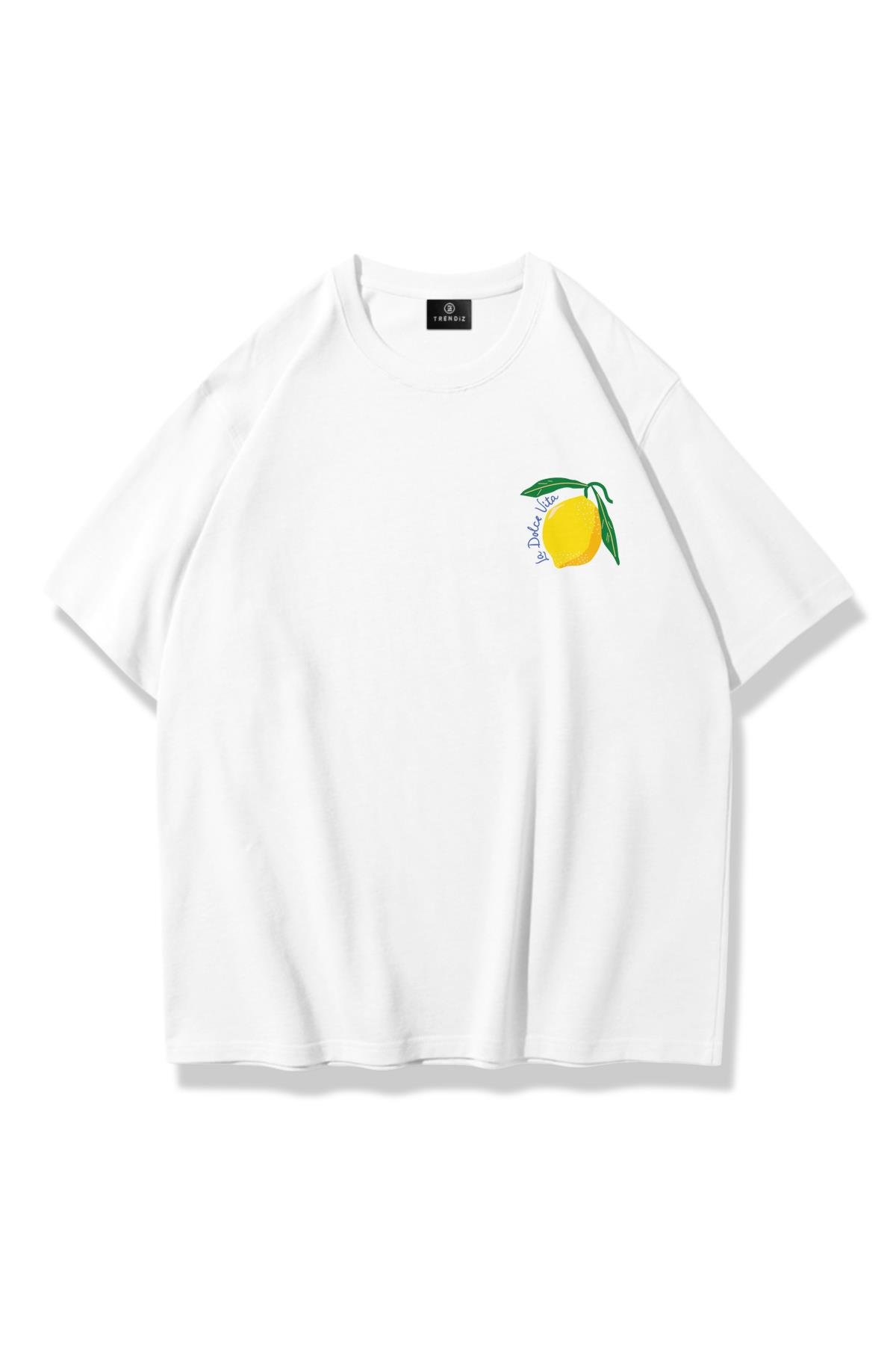 Unisex Dolce Vita Limon Tshirt Beyaz