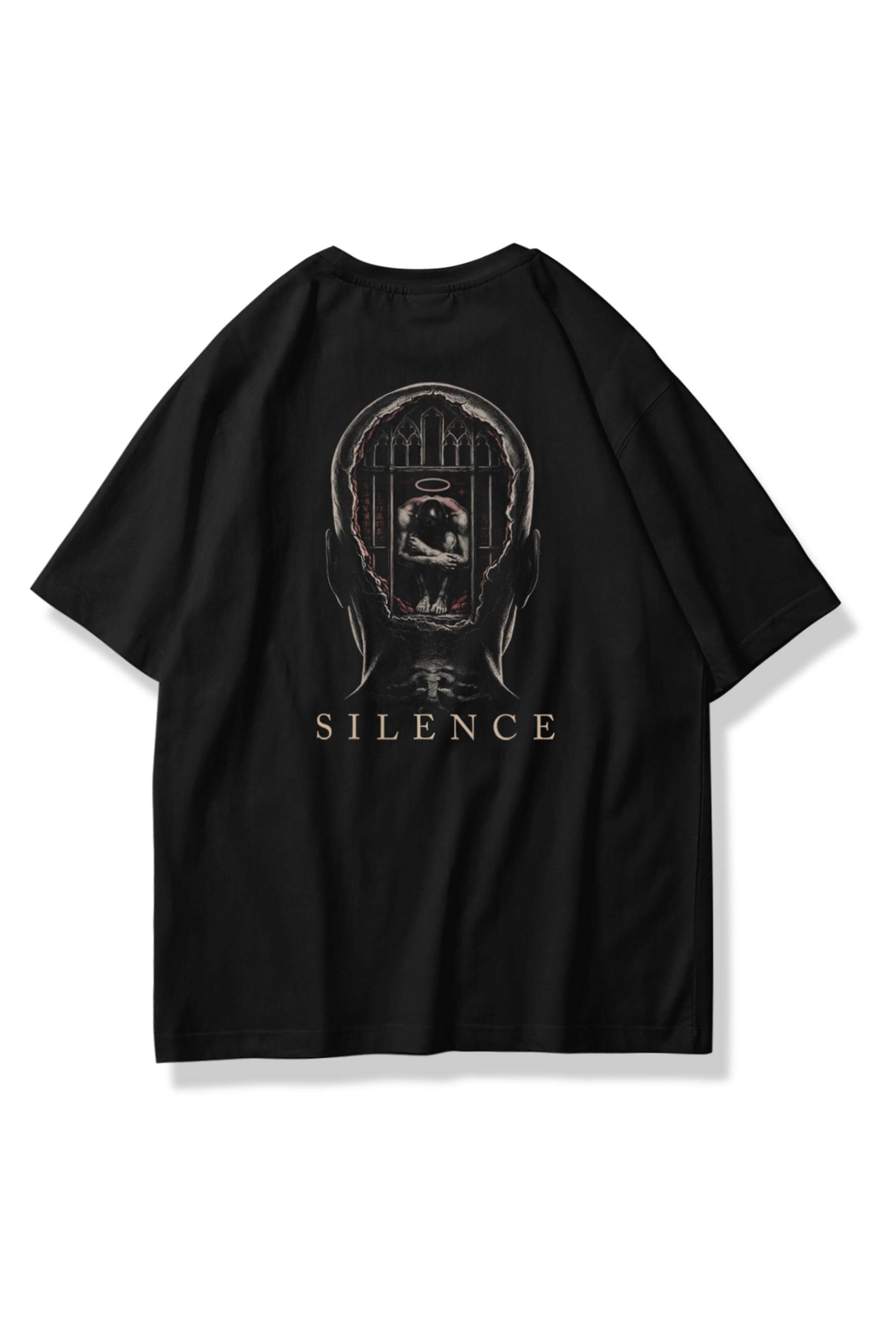 Unisex Silence Mind Tshirt Siyah