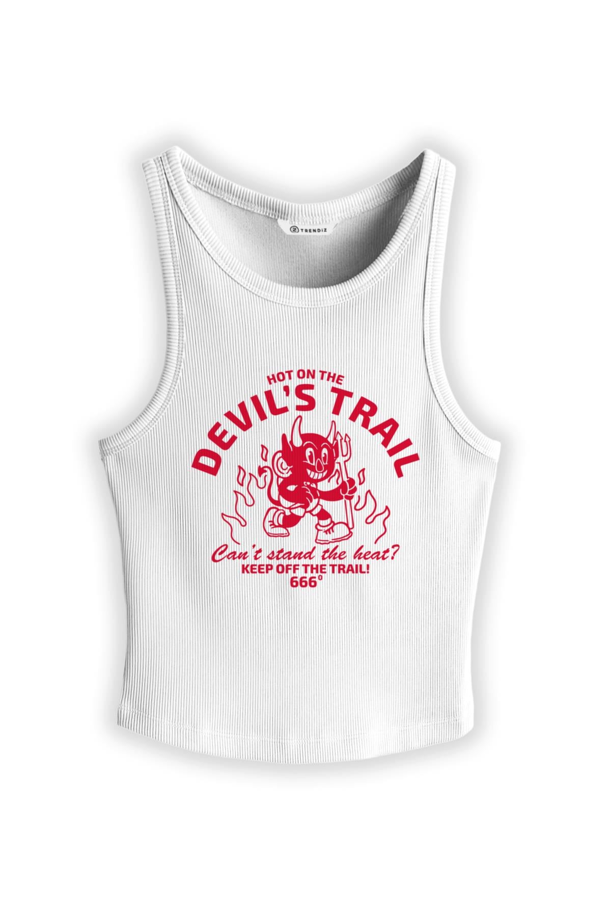 Kadın Devil's Trail Askılı Atlet Beyaz 9013
