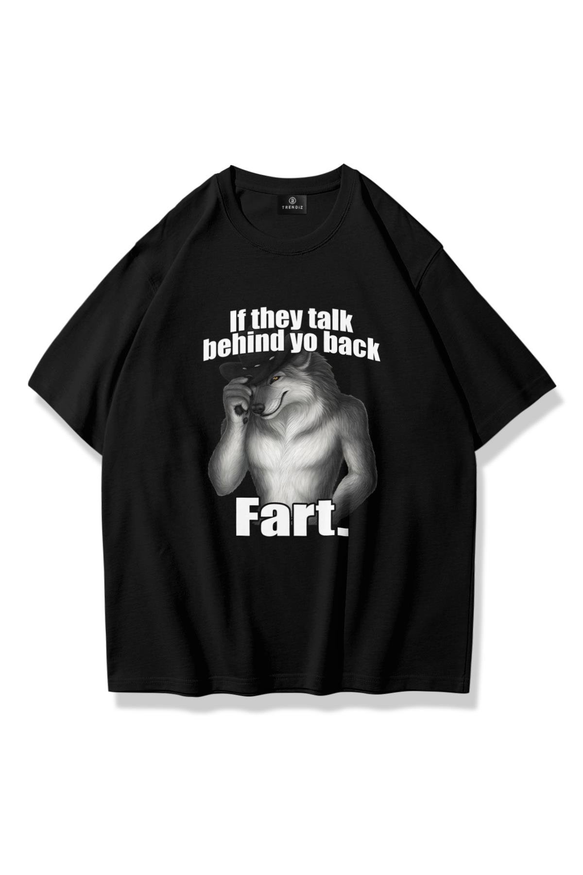 Unisex Fart Tshirt Siyah