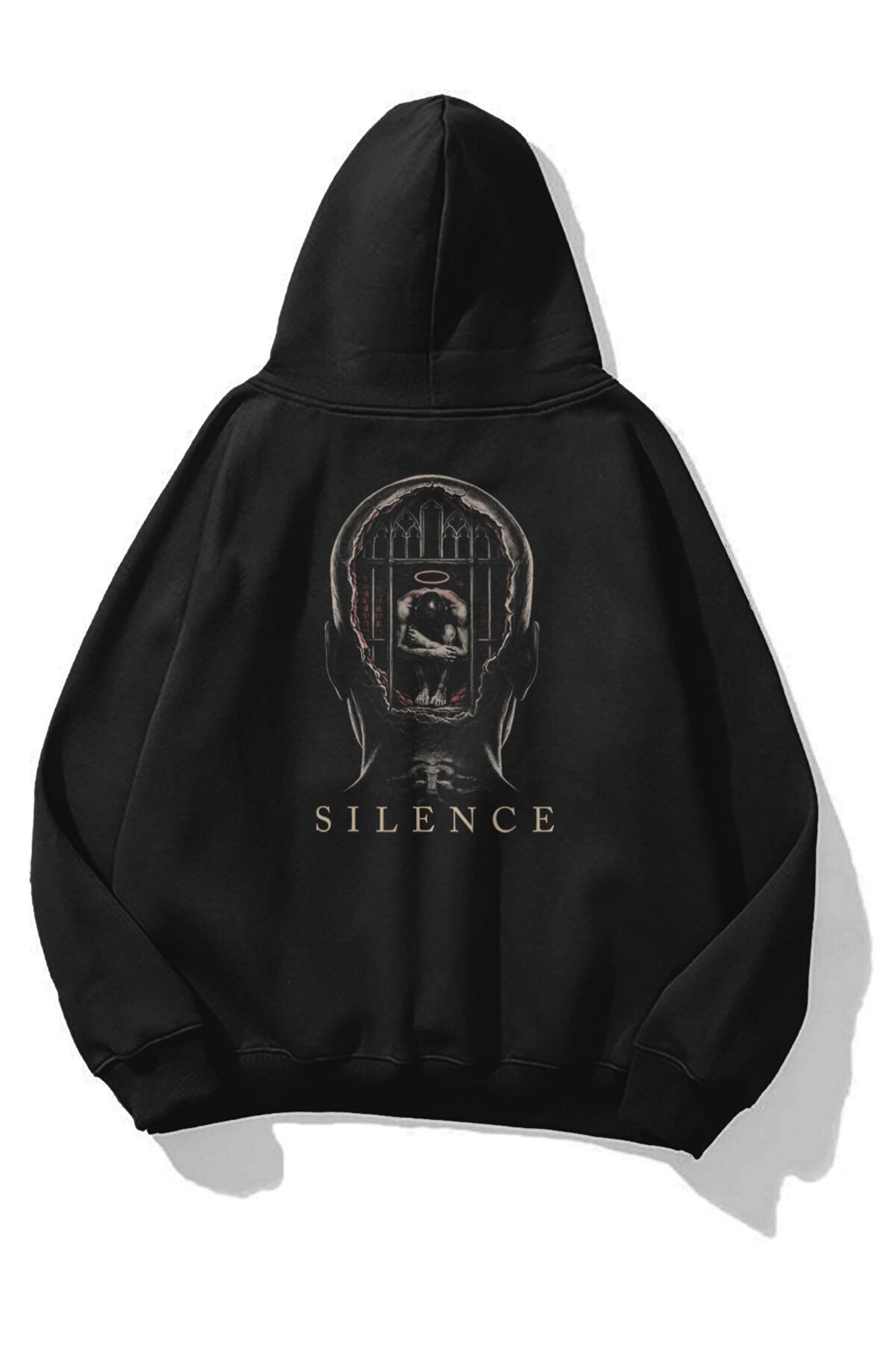 Unisex Silence Mind Sweatshirt Siyah