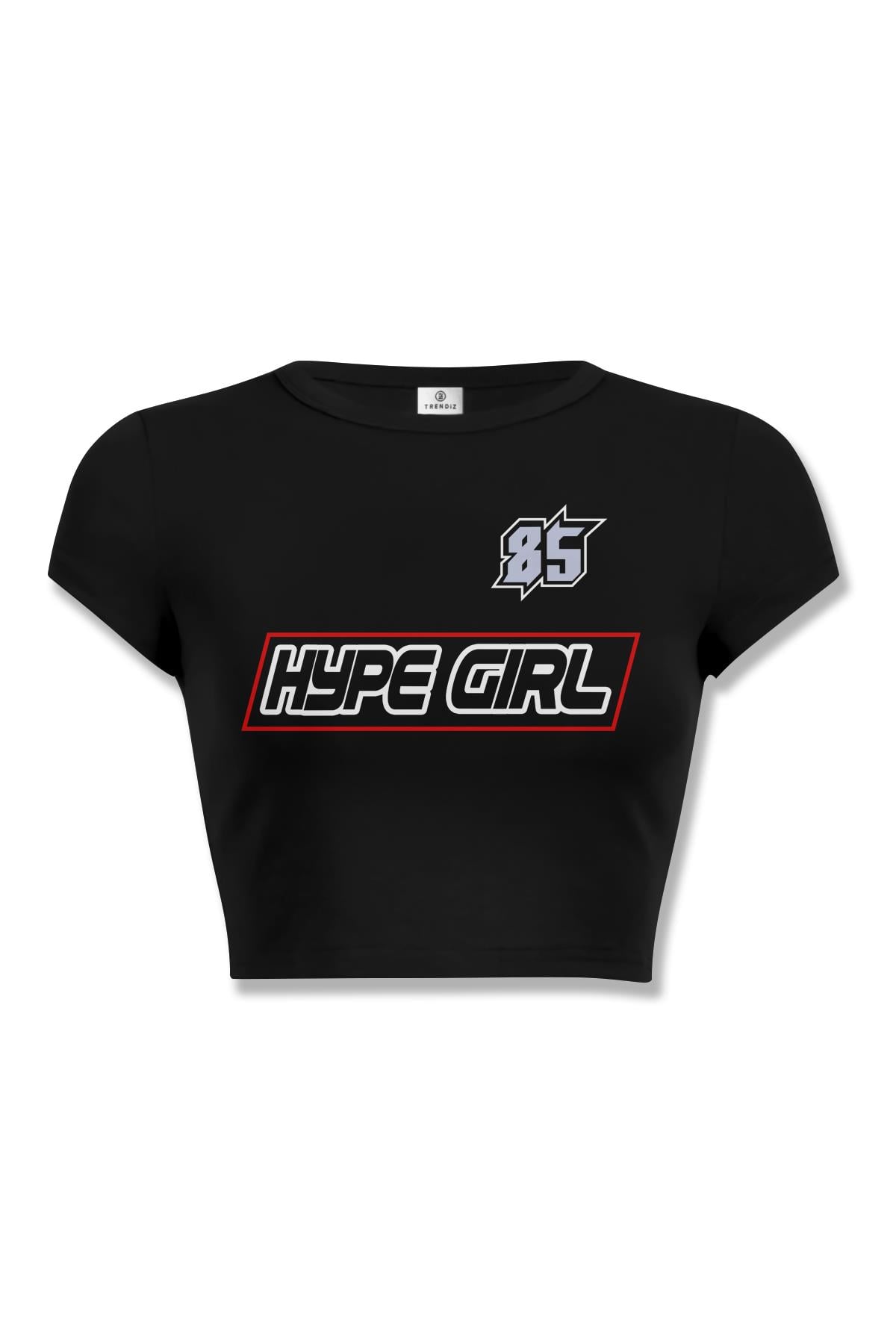 Kadın Hype Girl Crop Siyah