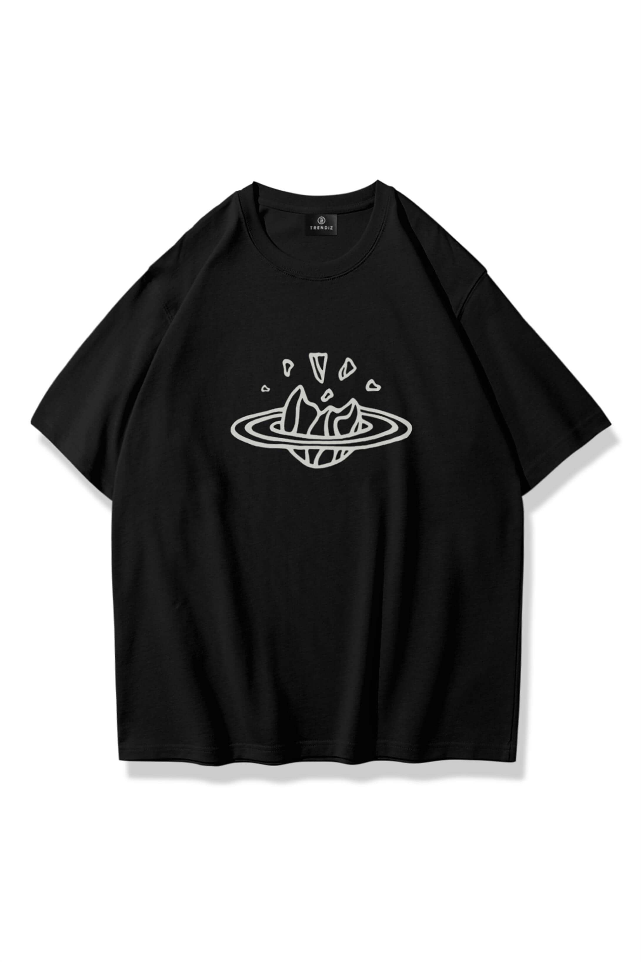 Unisex Outer Space Tshirt Siyah
