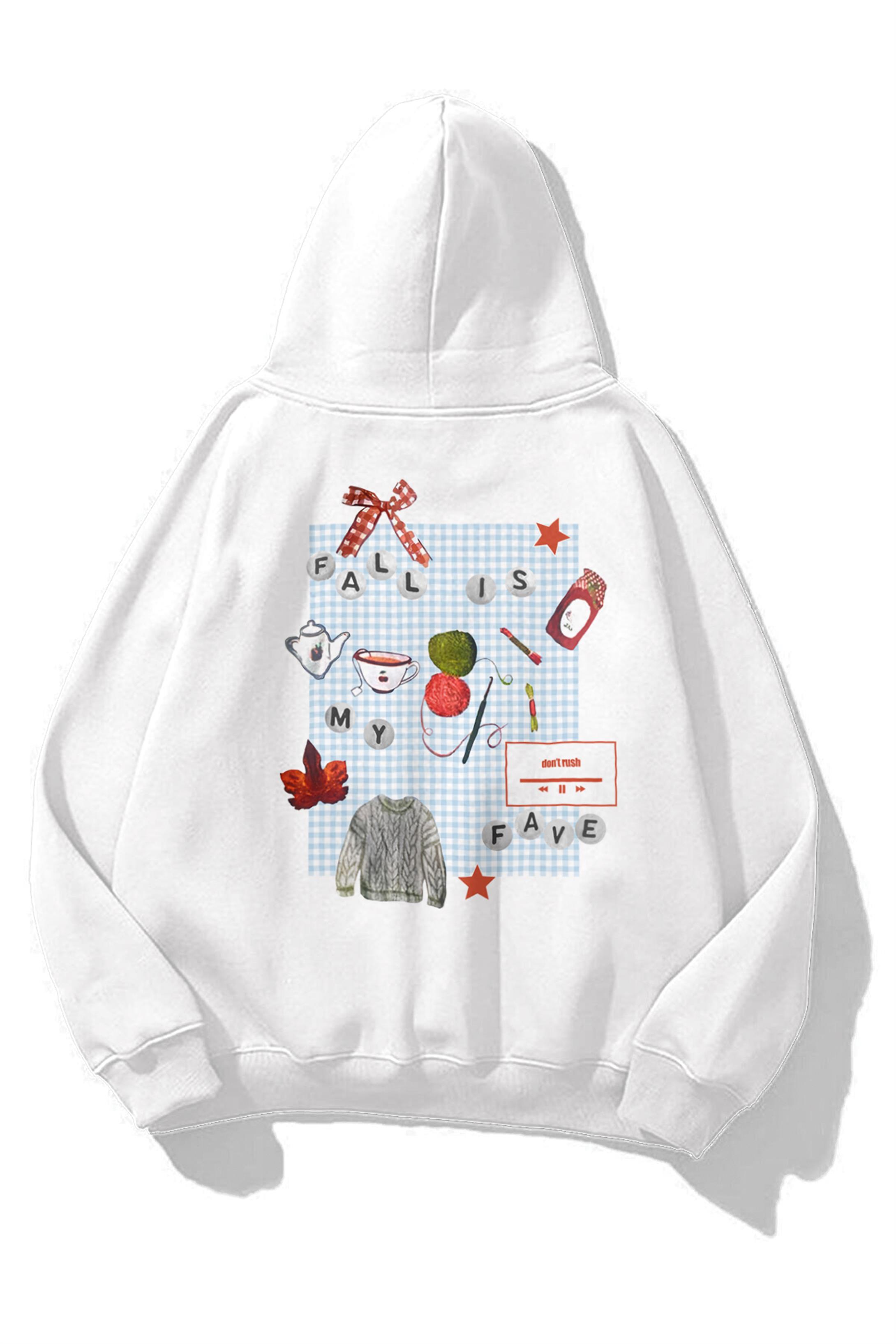 Kadın Fall is My Fave Sweatshirt Beyaz