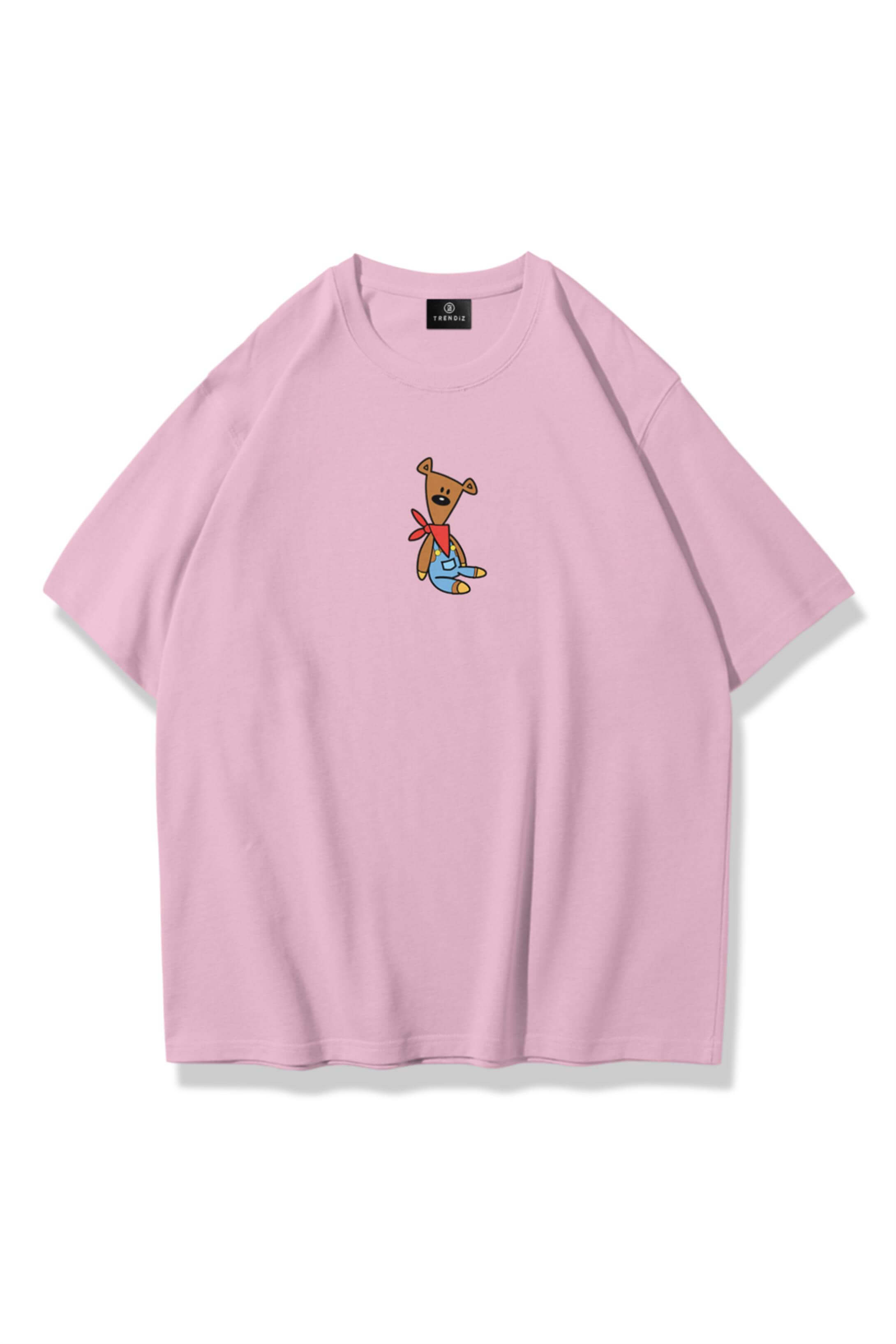 Unisex Mr Bean Teddy Tshirt Pembe