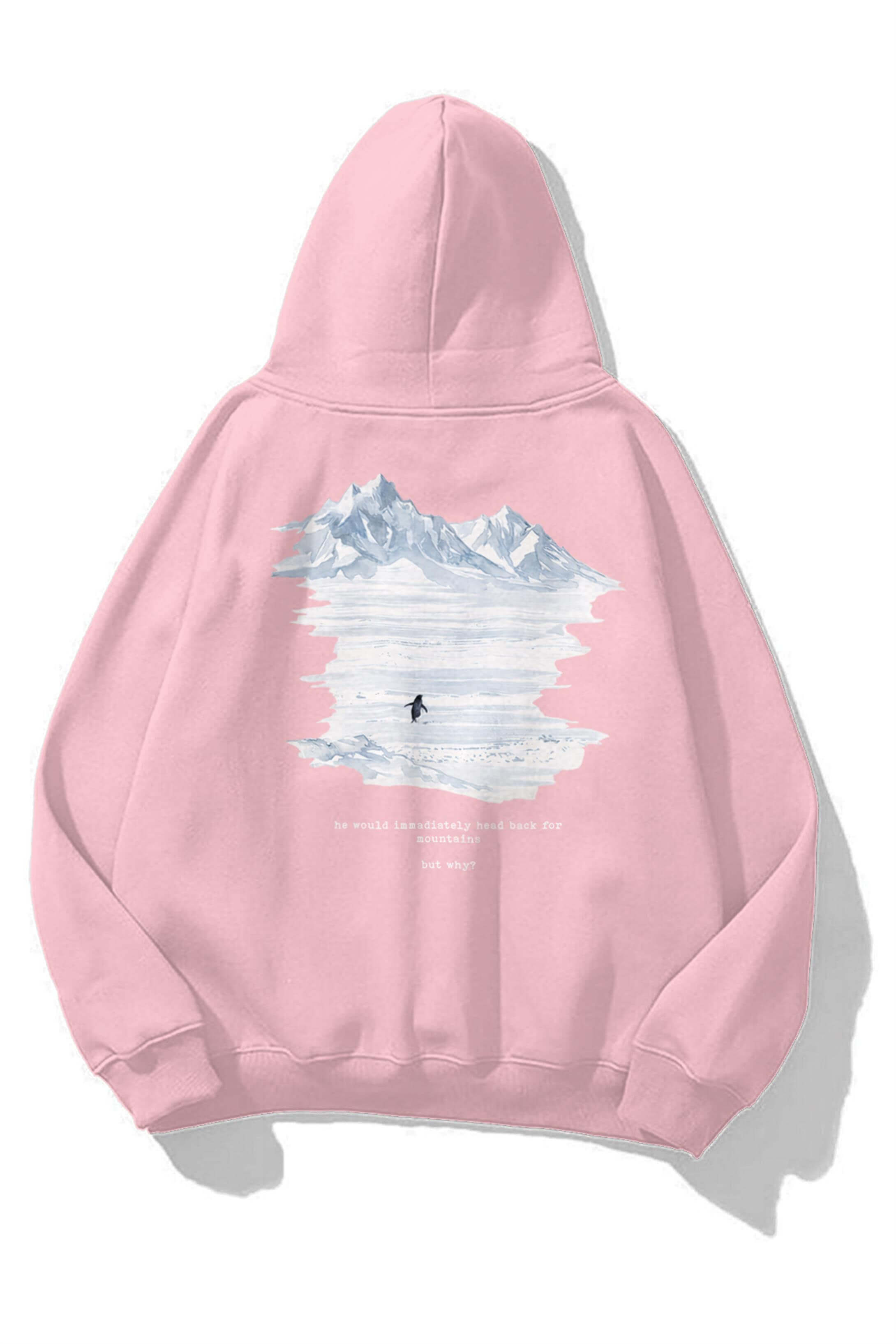 Unisex Lone Penguin Sweatshirt Pembe
