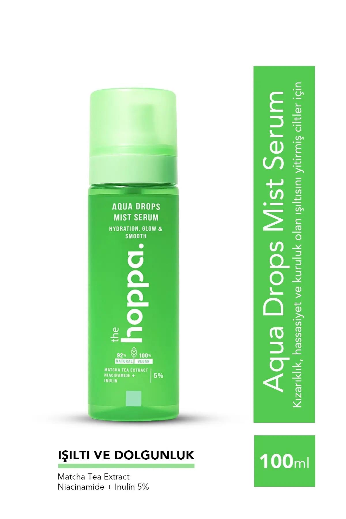 Hoppa Aqua Drops Mist Serum - Derin Nem, Işıltı ve Pürüzsüzlük İçin Nemlendirici Mist Serum