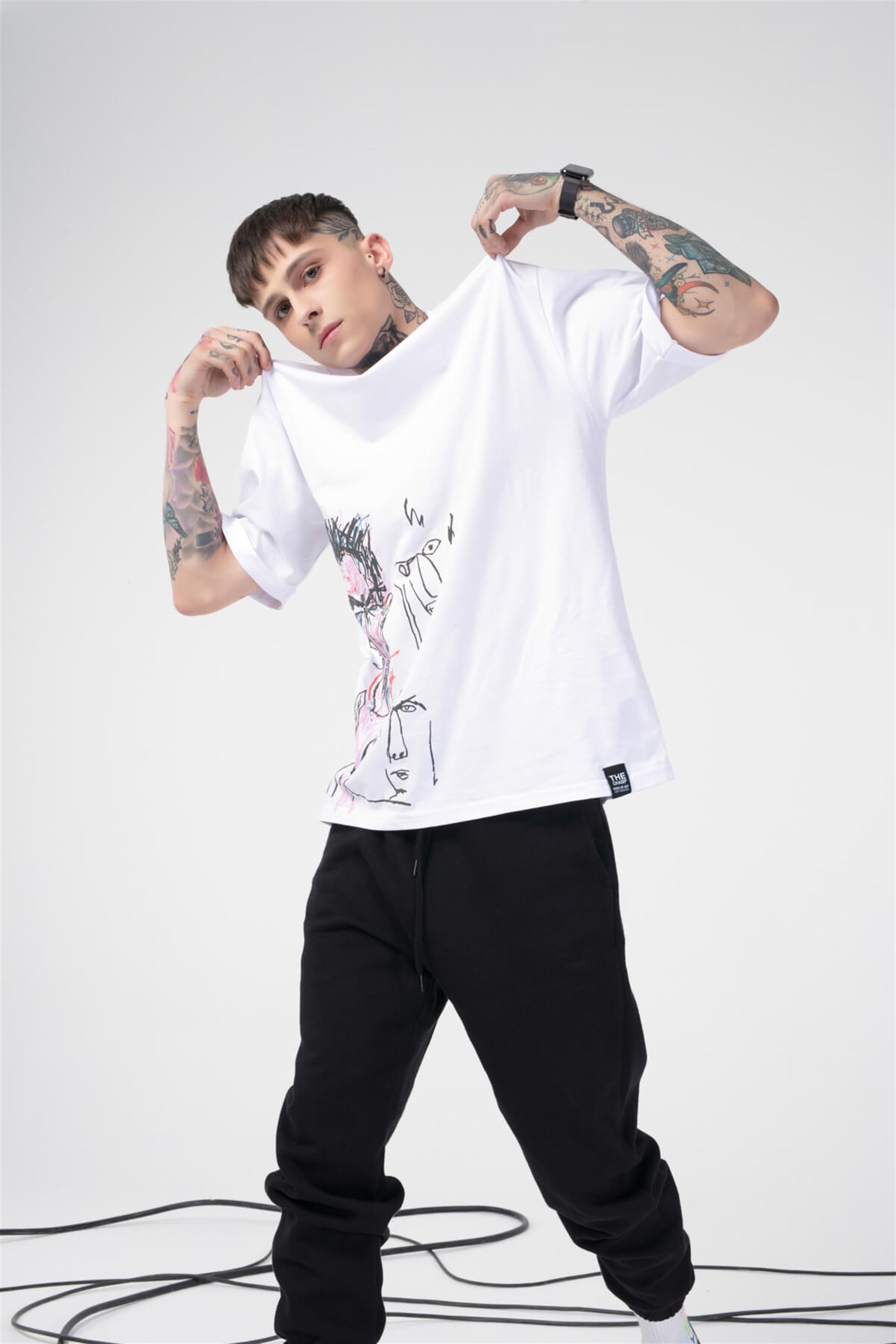 The Champ Paint Unisex Tshirt Beyaz