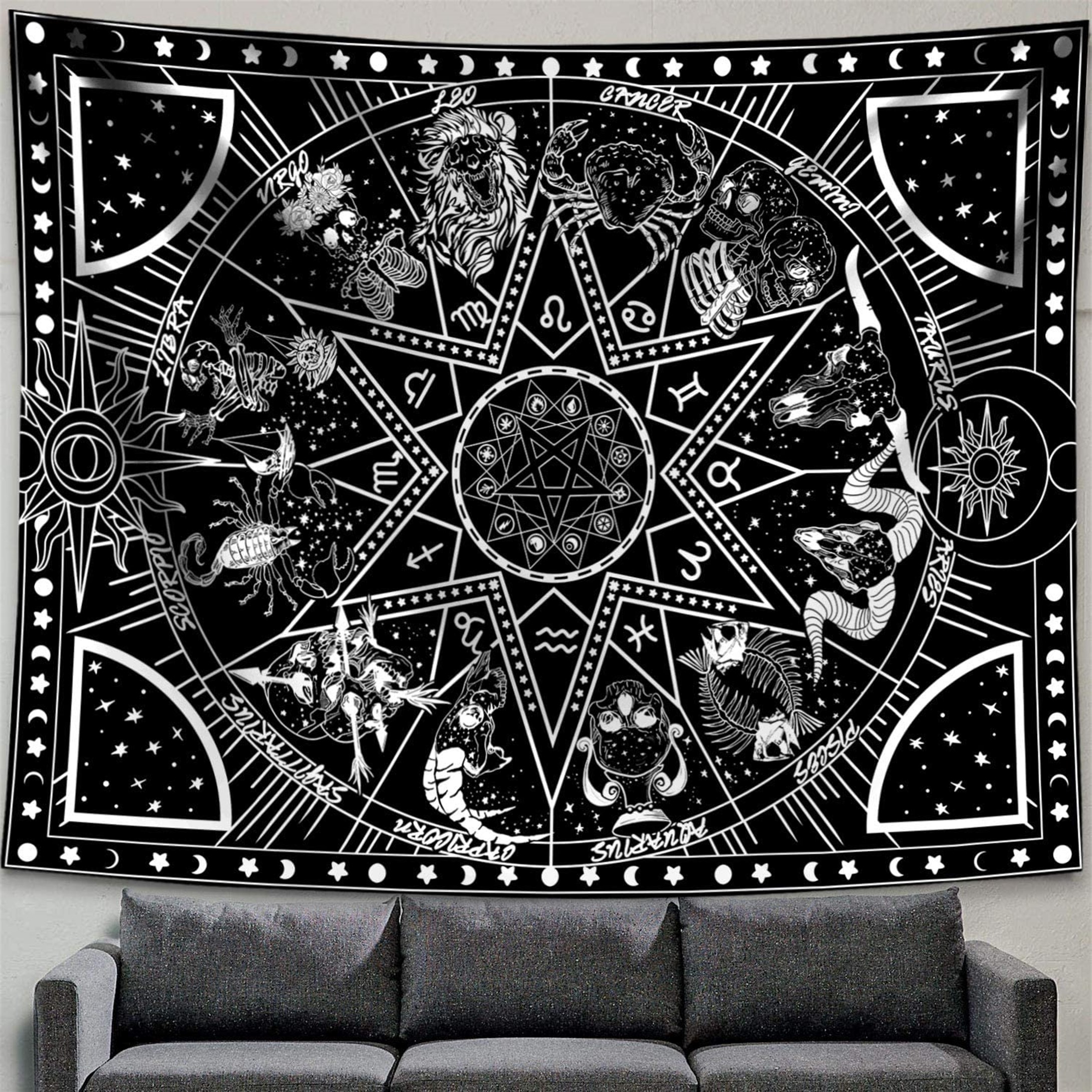 Trendiz 12 Takım Yıldız Gothic Duvar Halısı