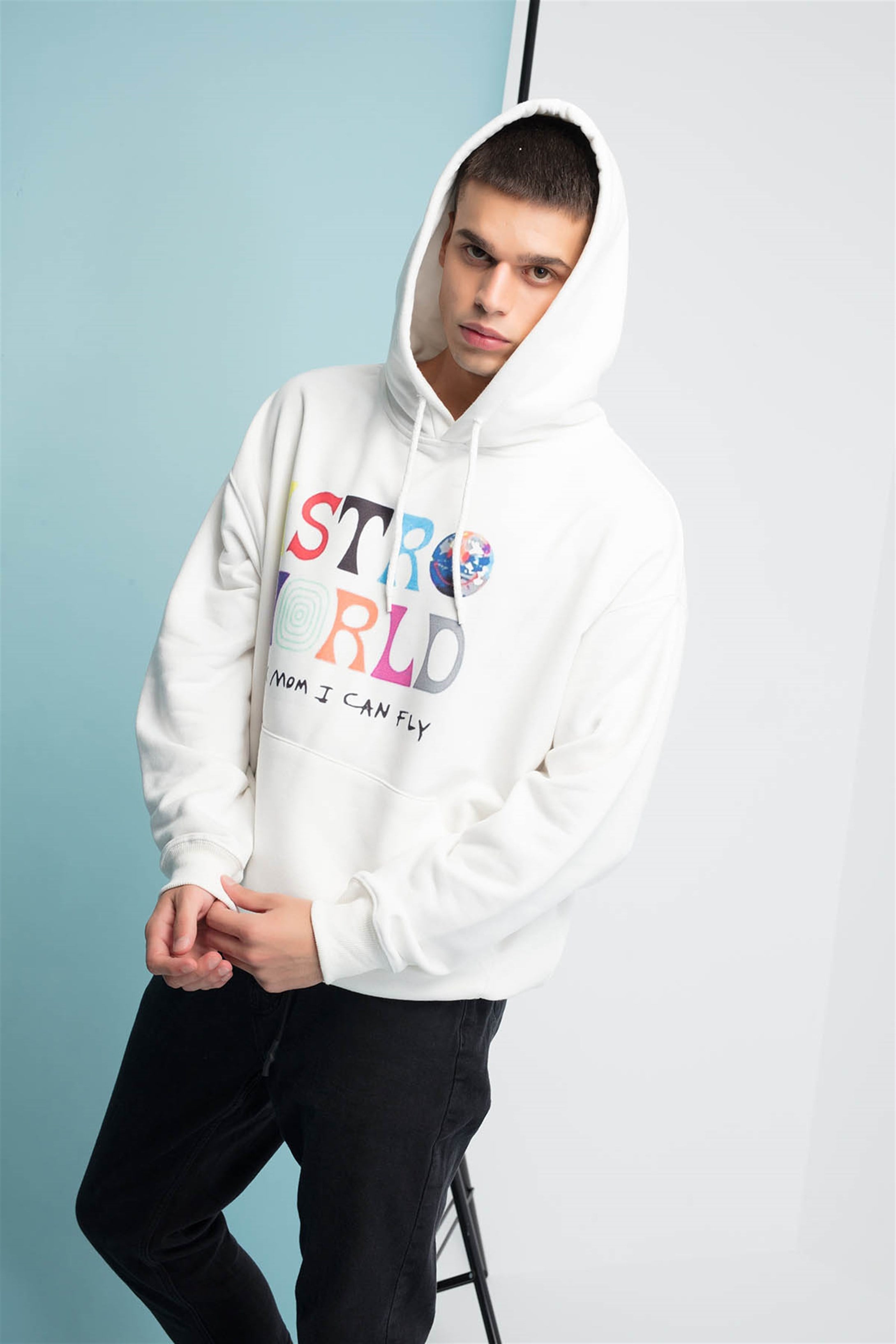 Trendiz Astra World Unisex Hoodie Beyaz 111185