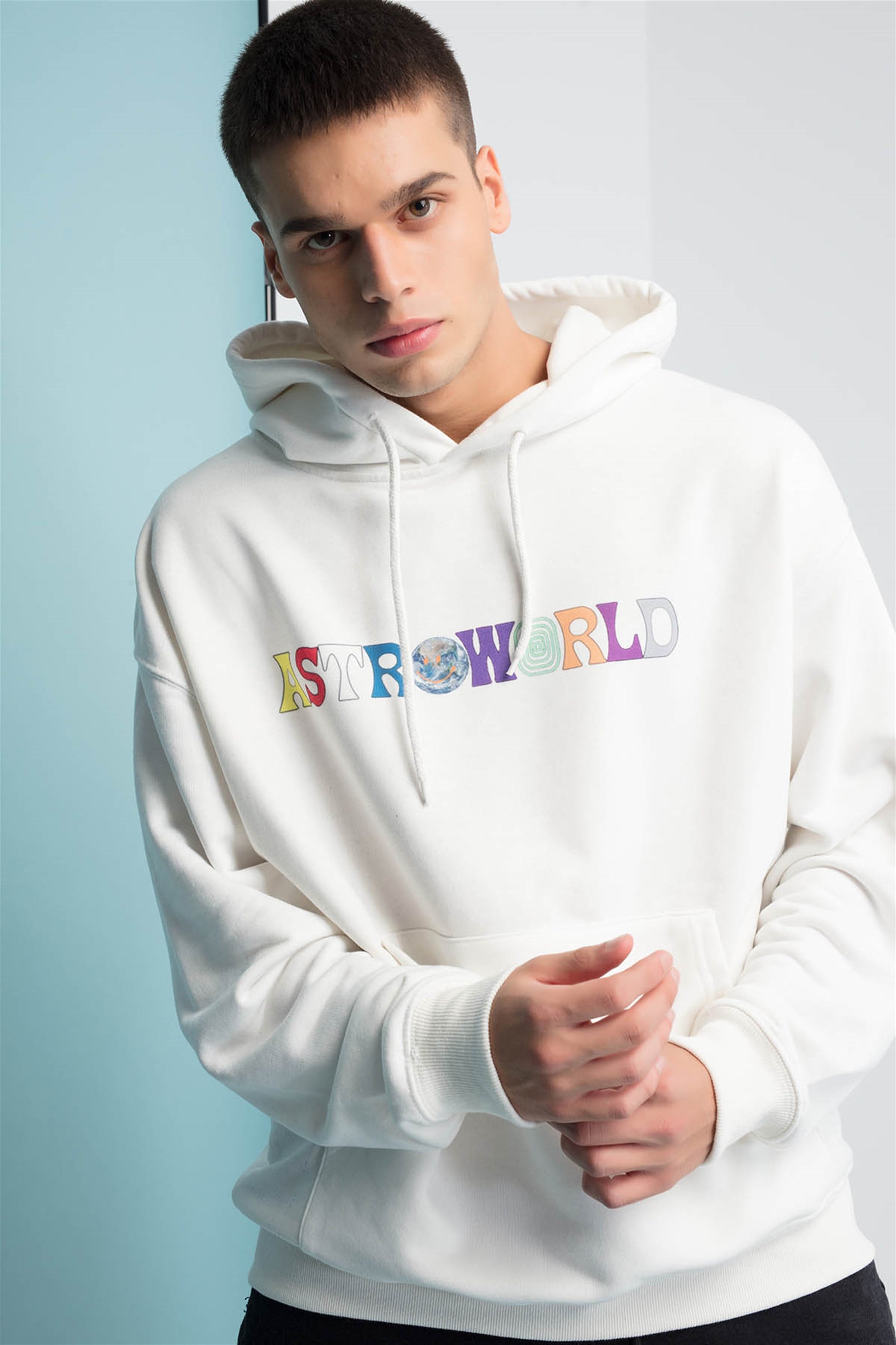 Trendiz Astra World Unisex Hoodie Beyaz 111183