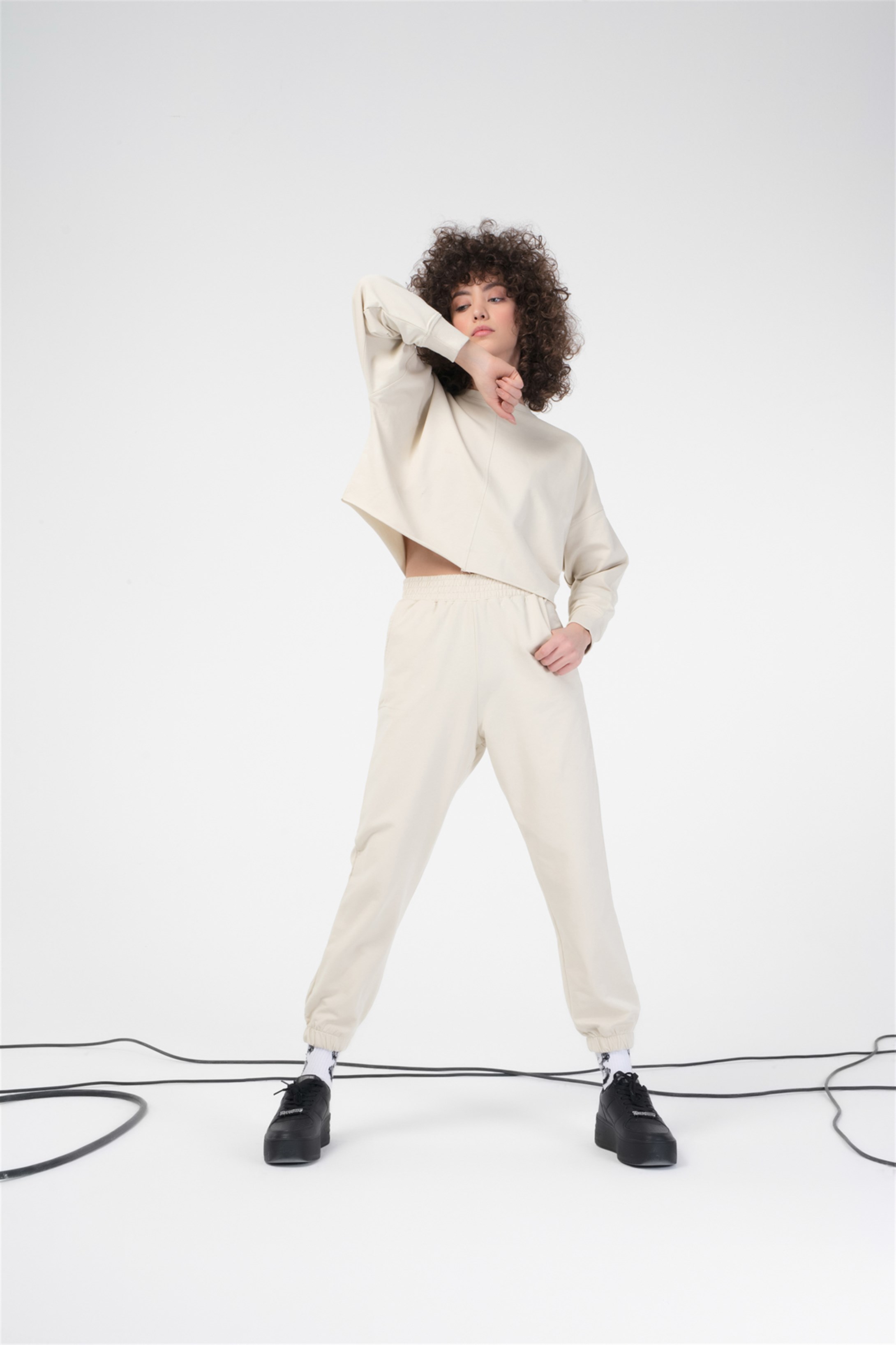 Trendiz Basic Kadın Eşofman Takımı Bej TRKBS4